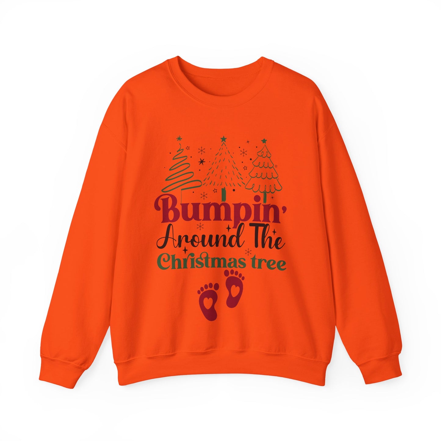 🎄👶 Bumpin’ Around the Christmas Tree Sweatshirt – Cute Holiday Maternity Top ❤️