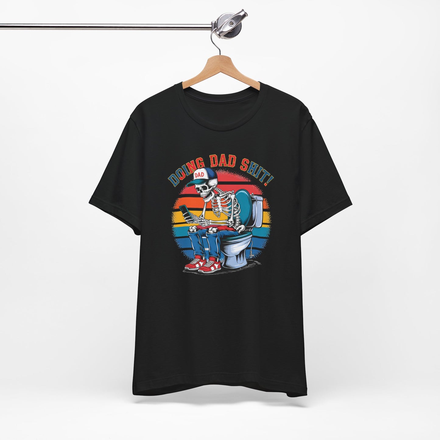 🧻 HACIENDO CABRAS DE PAPÁ | Camiseta gráfica divertida con esqueleto en el inodoro