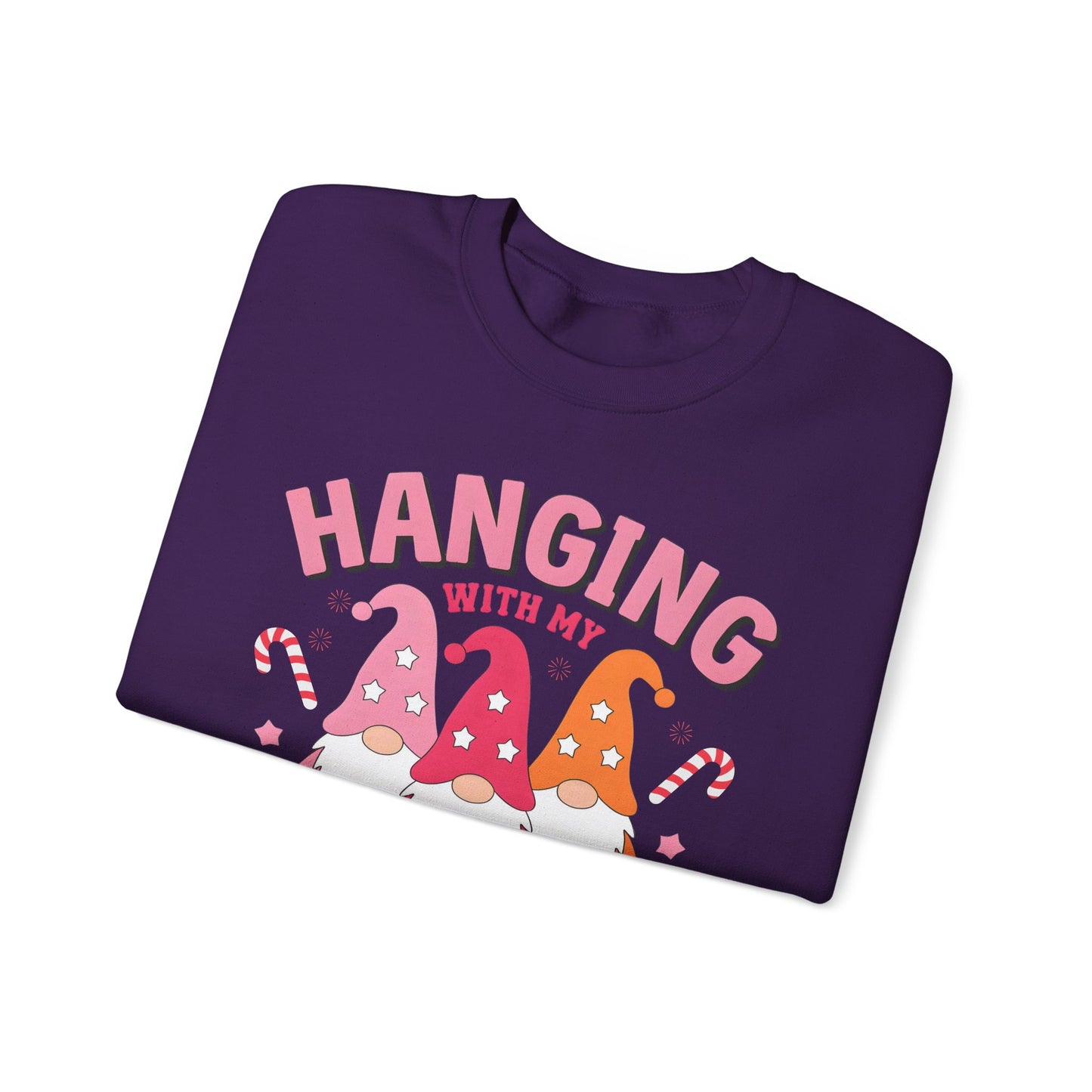 🎀 Hanging With My Gnomies Women’s Sweatshirt – Cute Holiday Matching Vibes