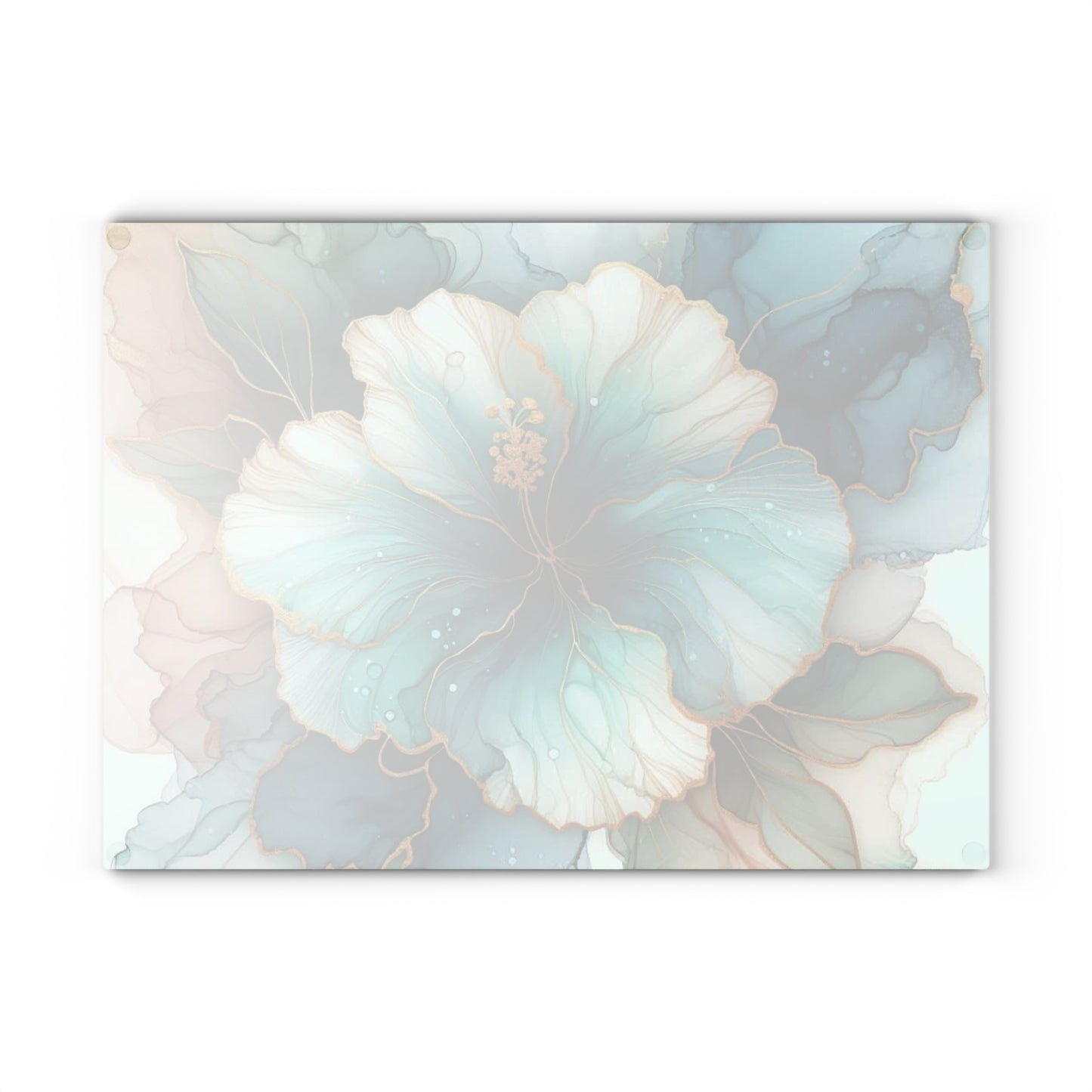 🌸✨ Teal Bloom Elegance Cutting Board – Watercolor Floral Kitchen Art ✨🌸