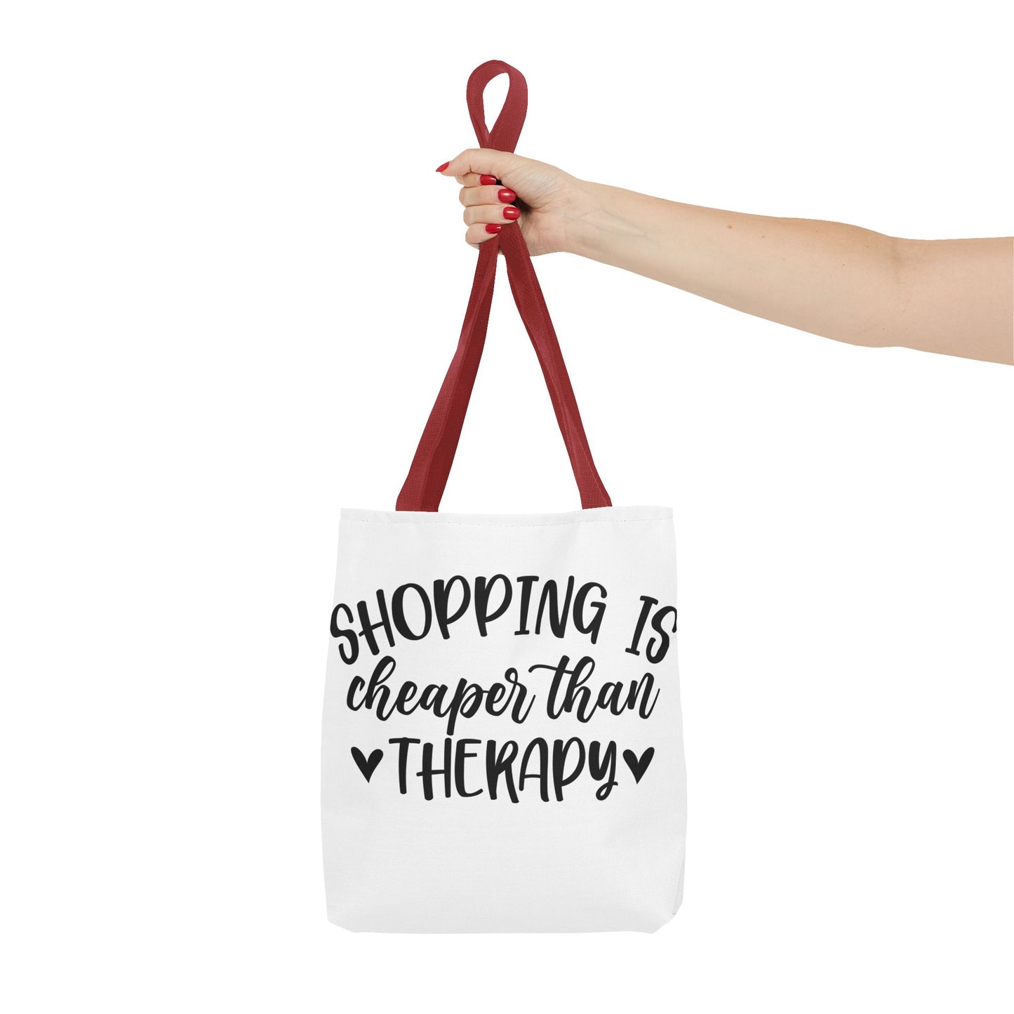 🛍️ Shopping Is Cheaper Than Therapy Tote Bag – Fun & Stylish Everyday Carry ❤️