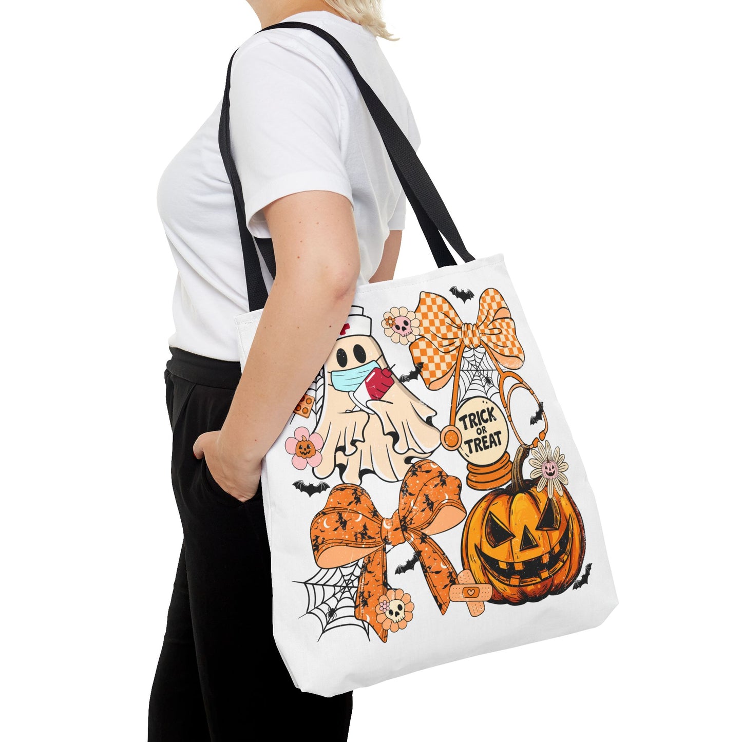 🩺 Nurse Ghost Tote Bag – Spooky Season Meets Healthcare Heroes 👻👜