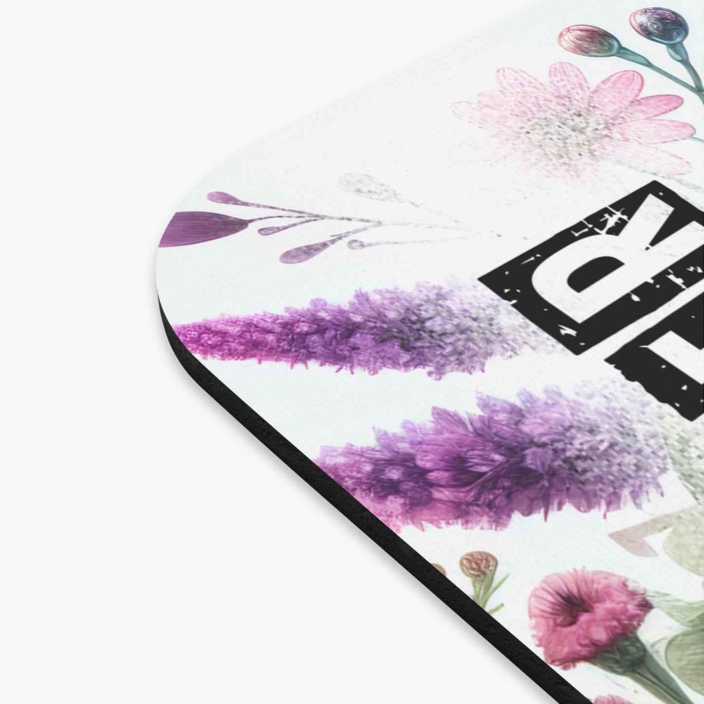 🖱️🌻 Rottweiler Mouse Pad – Smiling Rottie with Sunflowers & Florals