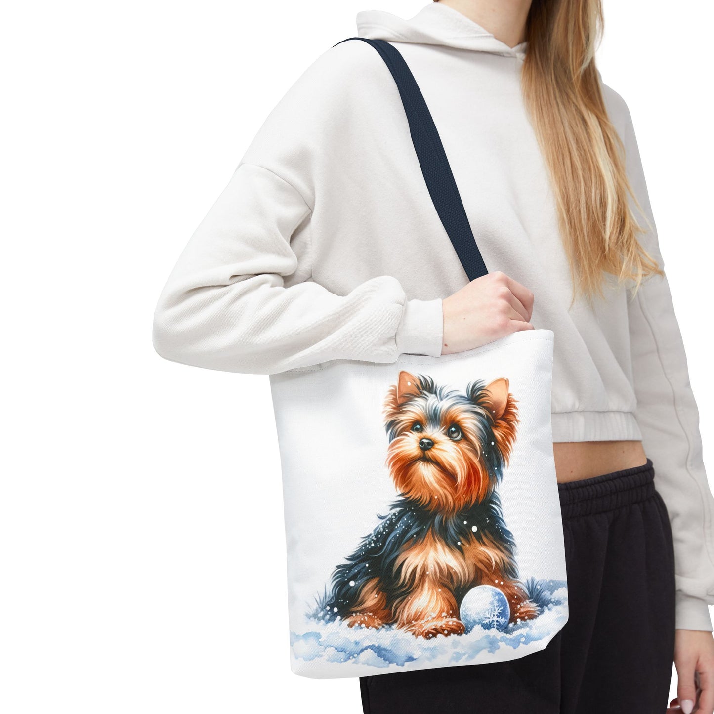 ❄️ Yorkie in Snow Tote Bag – Winter Cuteness with a Side of Sass 🐾👜
