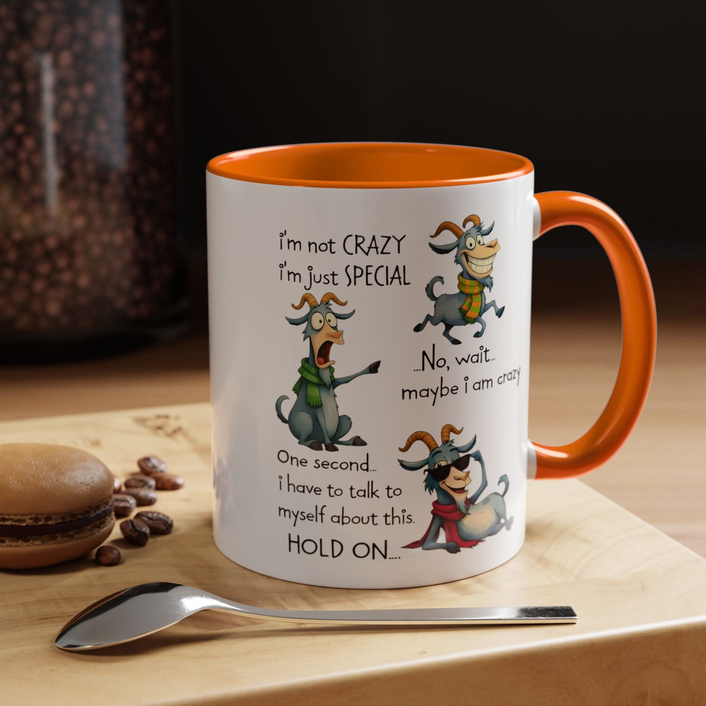 Funny Goat Quote Coffee Mug – “I’m Not Crazy, I’m Just Special” Humor Mug