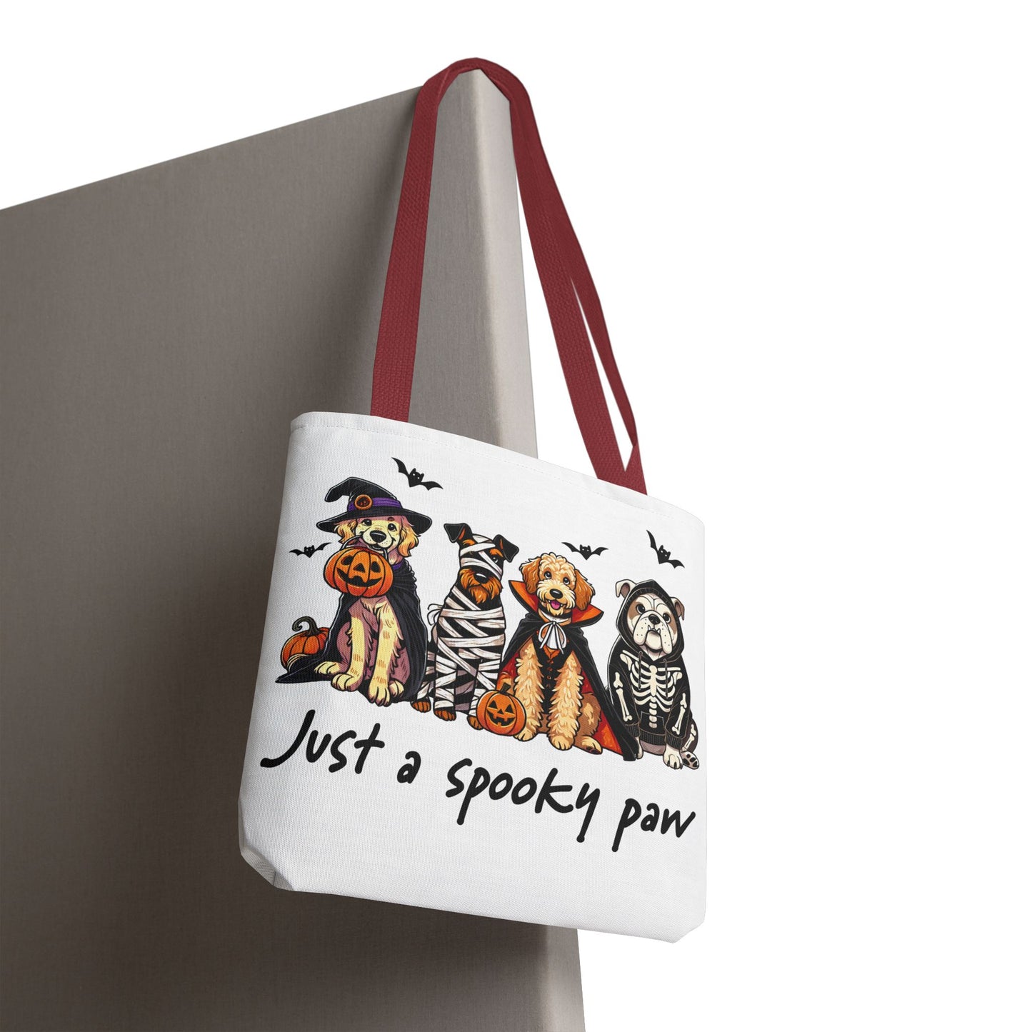 🐾 Spooky Paws Halloween Tote Bag – Doggone Cute Halloween Style 🎃