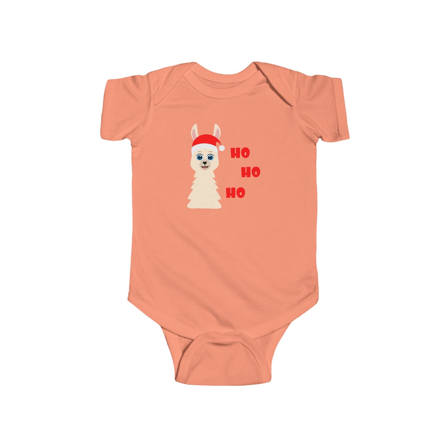🎄 Ho Ho Ho Llama Baby Onesie – Festive & Funny Bodysuit 🦙✨