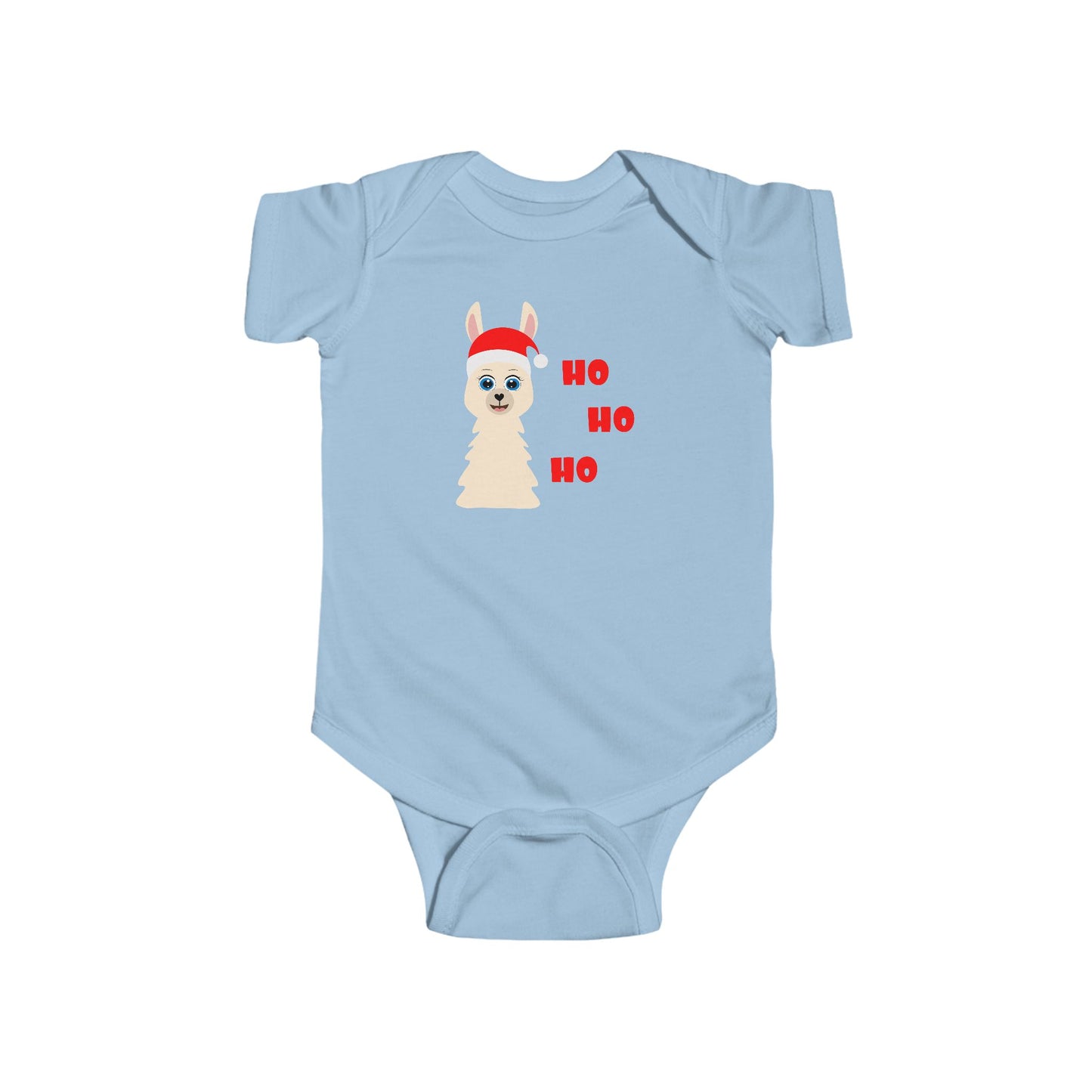 🎄 Ho Ho Ho Llama Baby Onesie – Festive & Funny Bodysuit 🦙✨