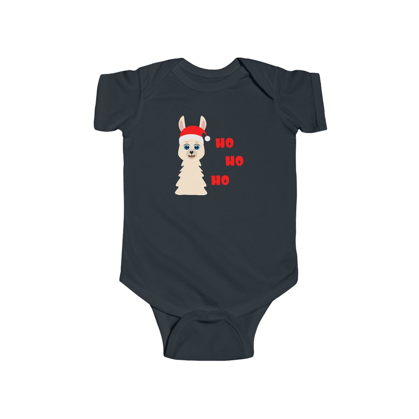 🎄 Ho Ho Ho Llama Baby Onesie – Festive & Funny Bodysuit 🦙✨