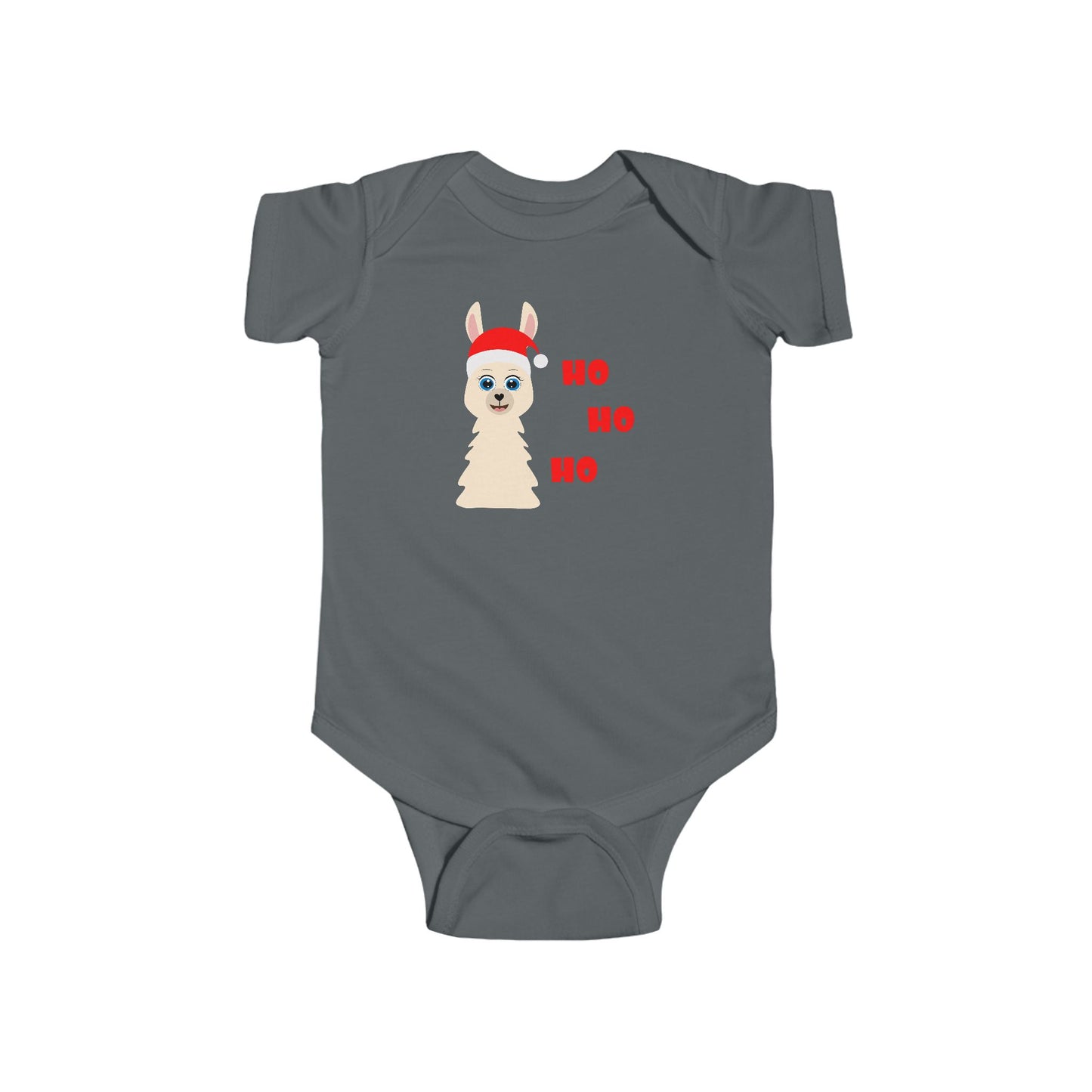🎄 Ho Ho Ho Llama Baby Onesie – Festive & Funny Bodysuit 🦙✨