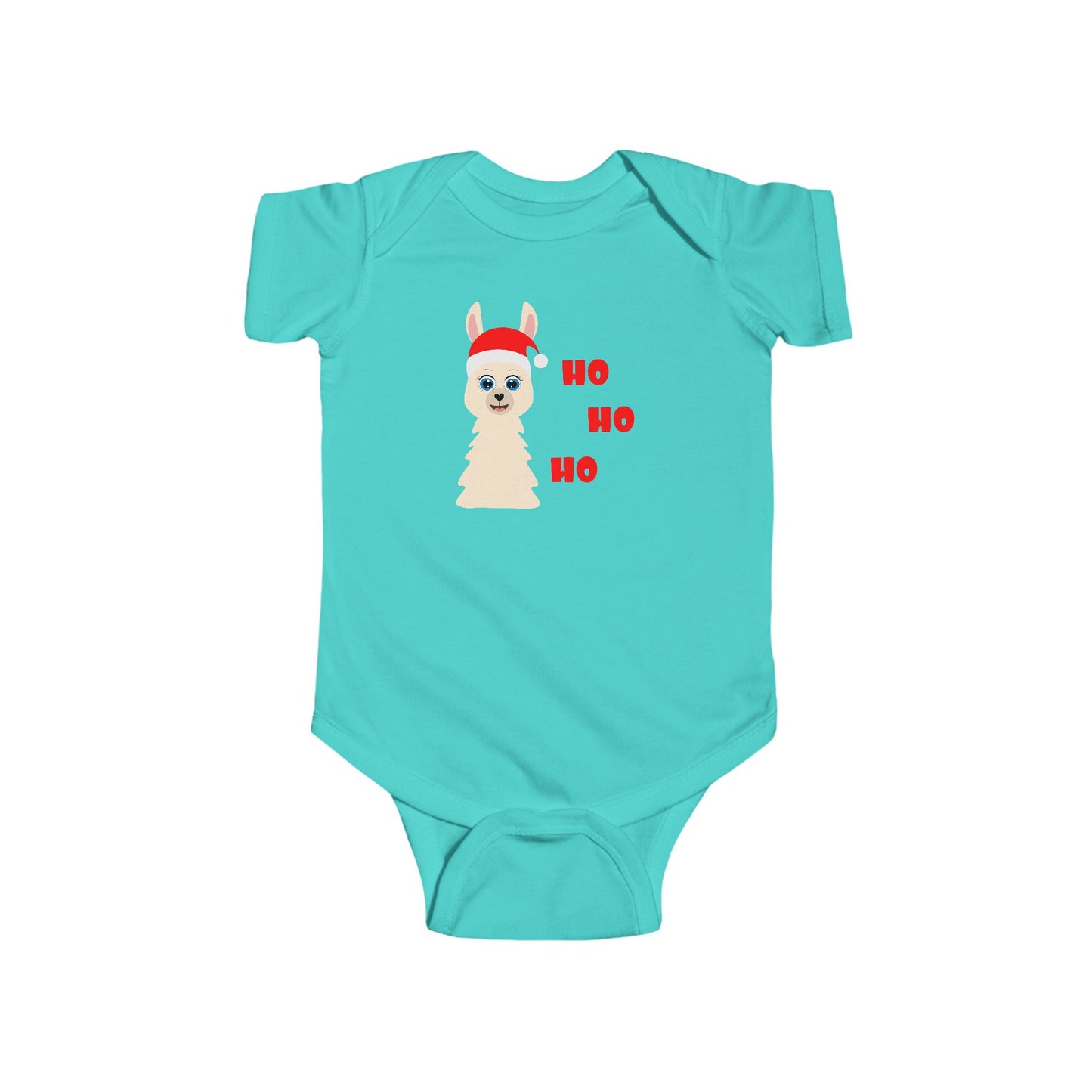 🎄 Ho Ho Ho Llama Baby Onesie – Festive & Funny Bodysuit 🦙✨