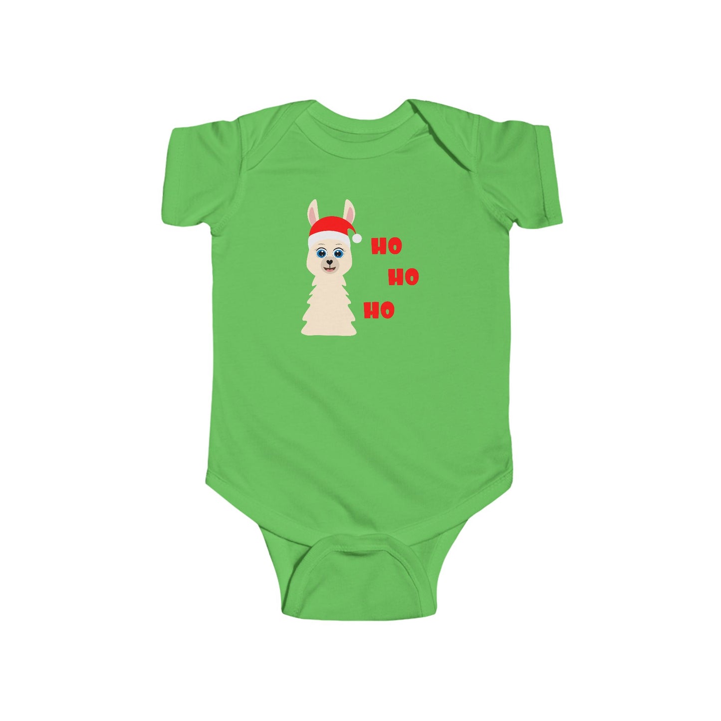 🎄 Ho Ho Ho Llama Baby Onesie – Festive & Funny Bodysuit 🦙✨