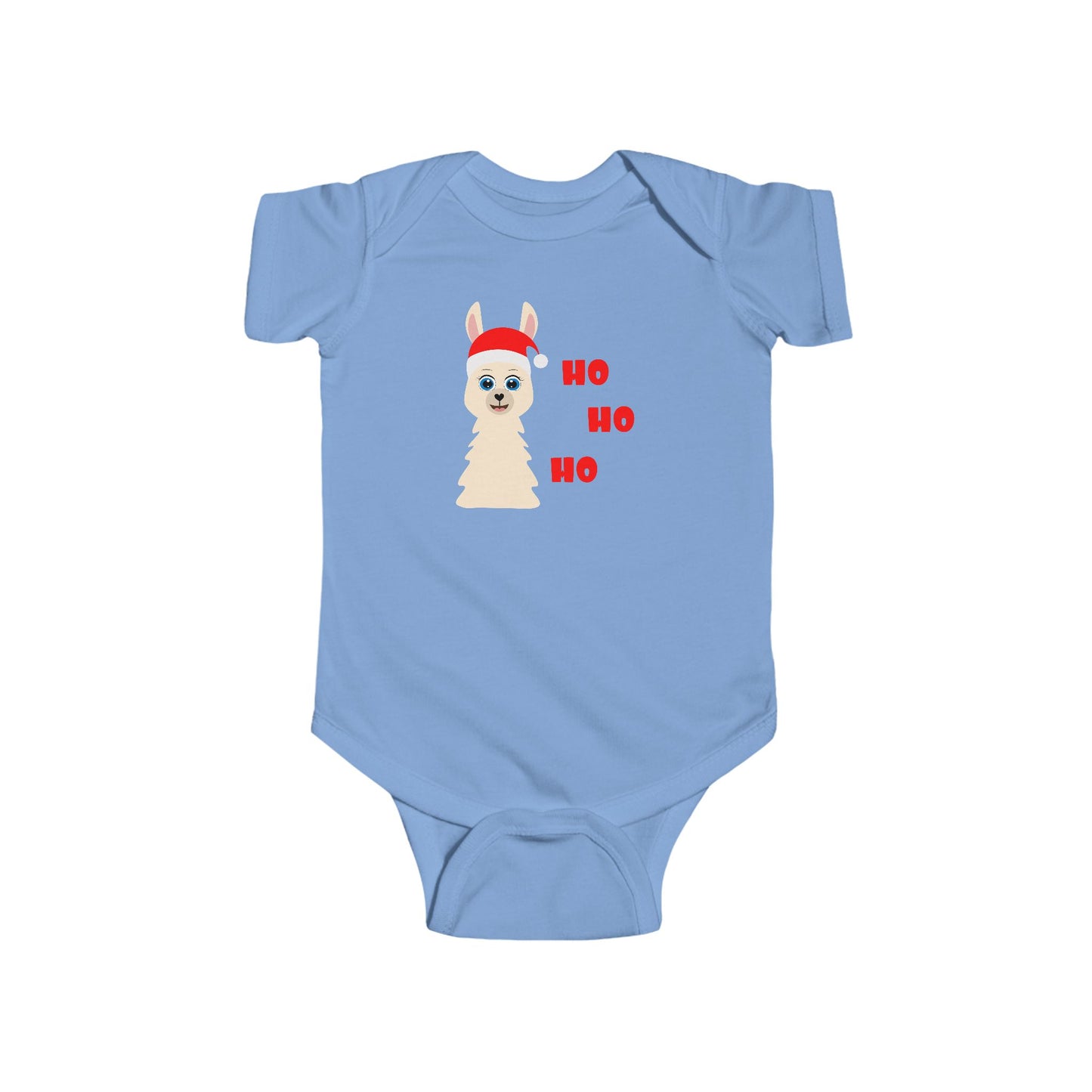 🎄 Ho Ho Ho Llama Baby Onesie – Festive & Funny Bodysuit 🦙✨