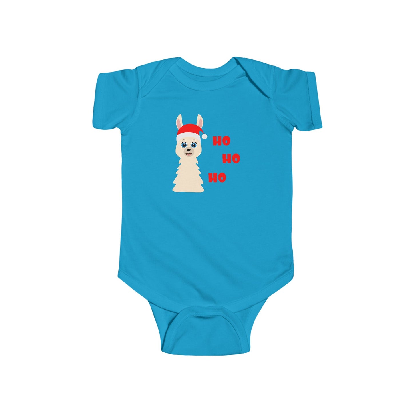 🎄 Ho Ho Ho Llama Baby Onesie – Festive & Funny Bodysuit 🦙✨