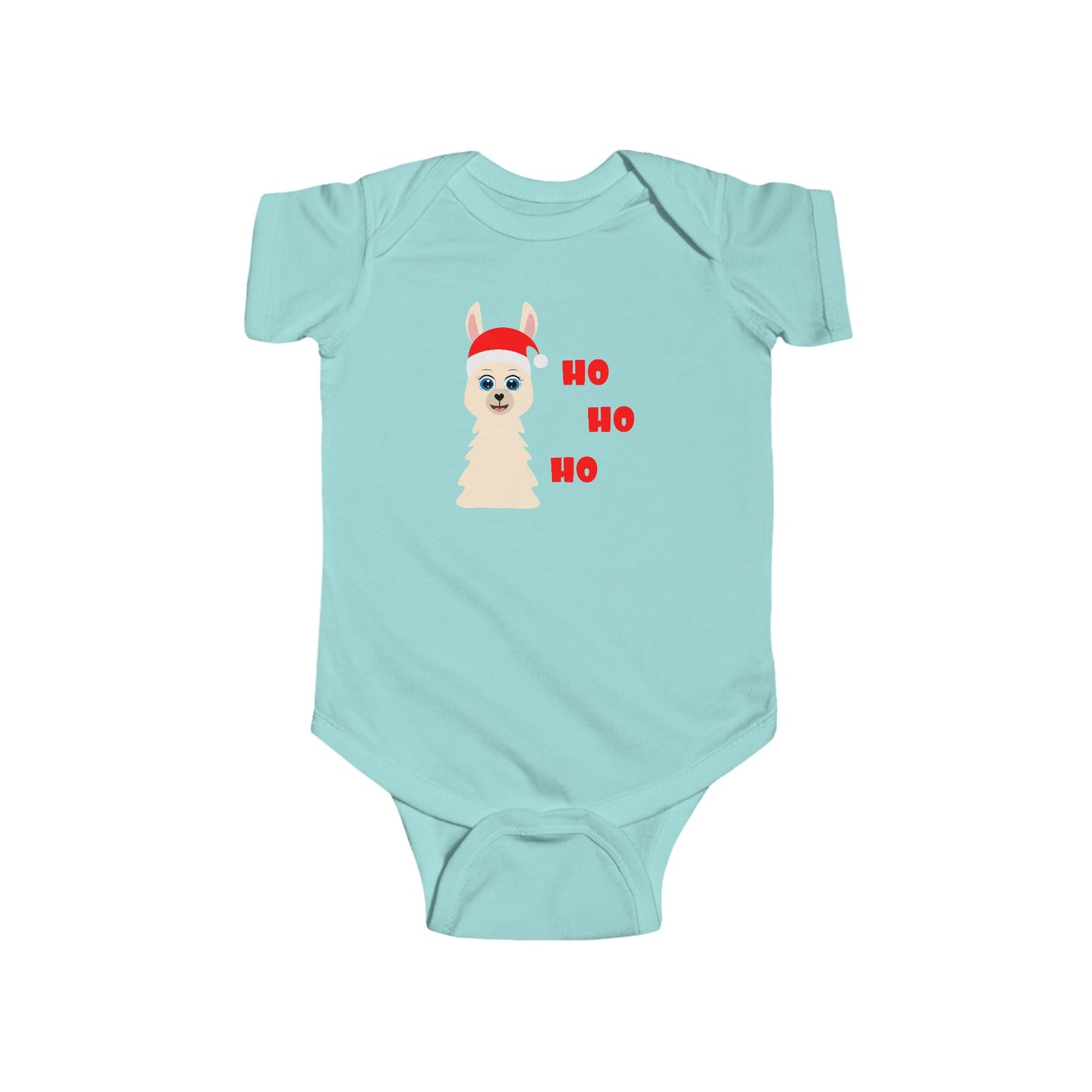 🎄 Ho Ho Ho Llama Baby Onesie – Festive & Funny Bodysuit 🦙✨