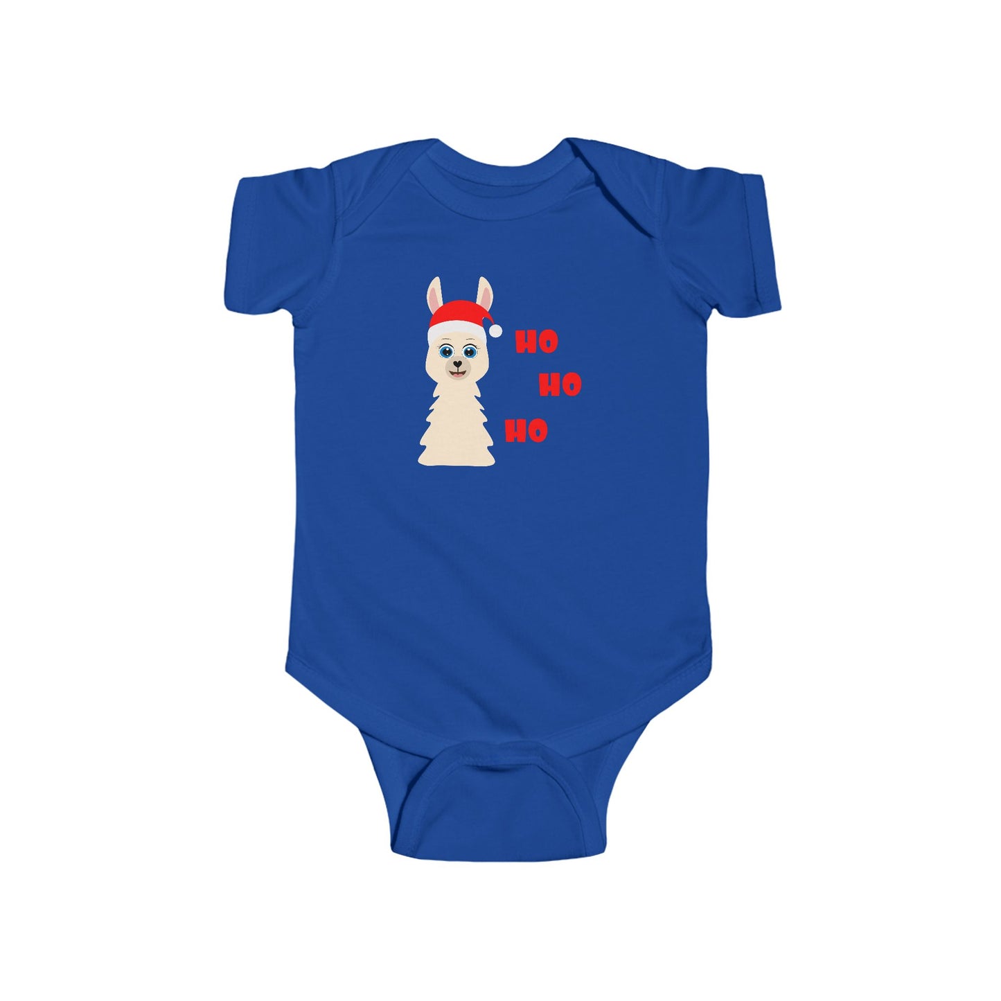 🎄 Ho Ho Ho Llama Baby Onesie – Festive & Funny Bodysuit 🦙✨