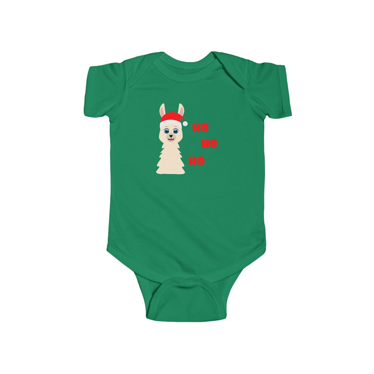 🎄 Ho Ho Ho Llama Baby Onesie – Festive & Funny Bodysuit 🦙✨