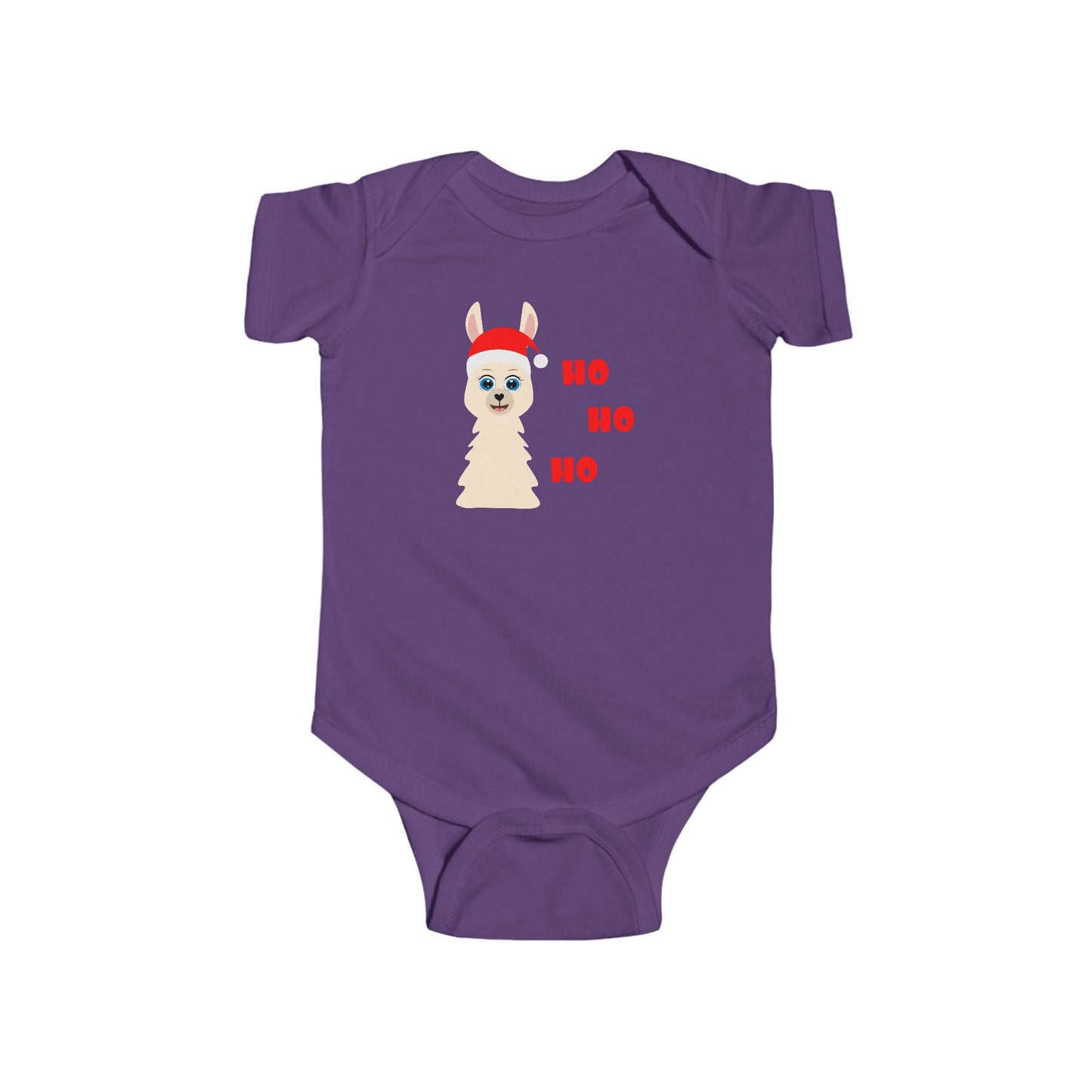 🎄 Ho Ho Ho Llama Baby Onesie – Festive & Funny Bodysuit 🦙✨