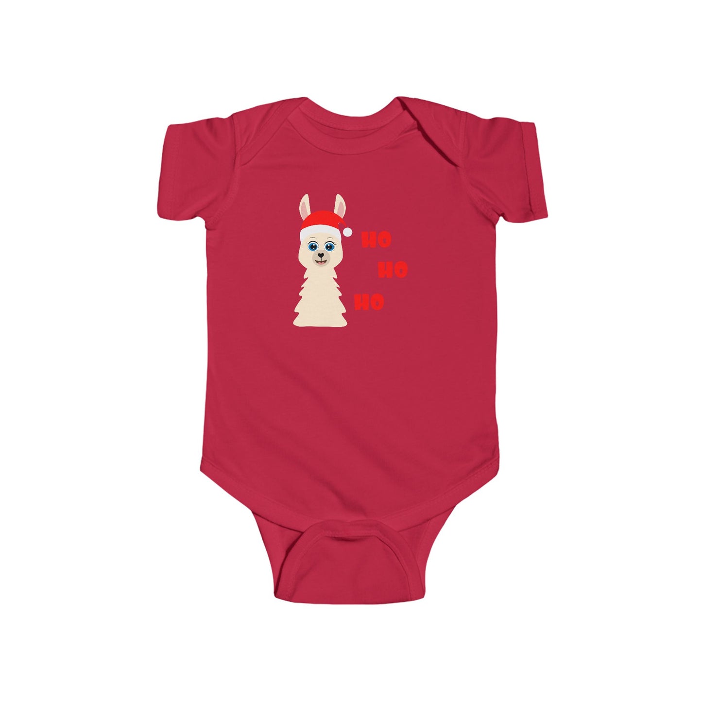 🎄 Ho Ho Ho Llama Baby Onesie – Festive & Funny Bodysuit 🦙✨