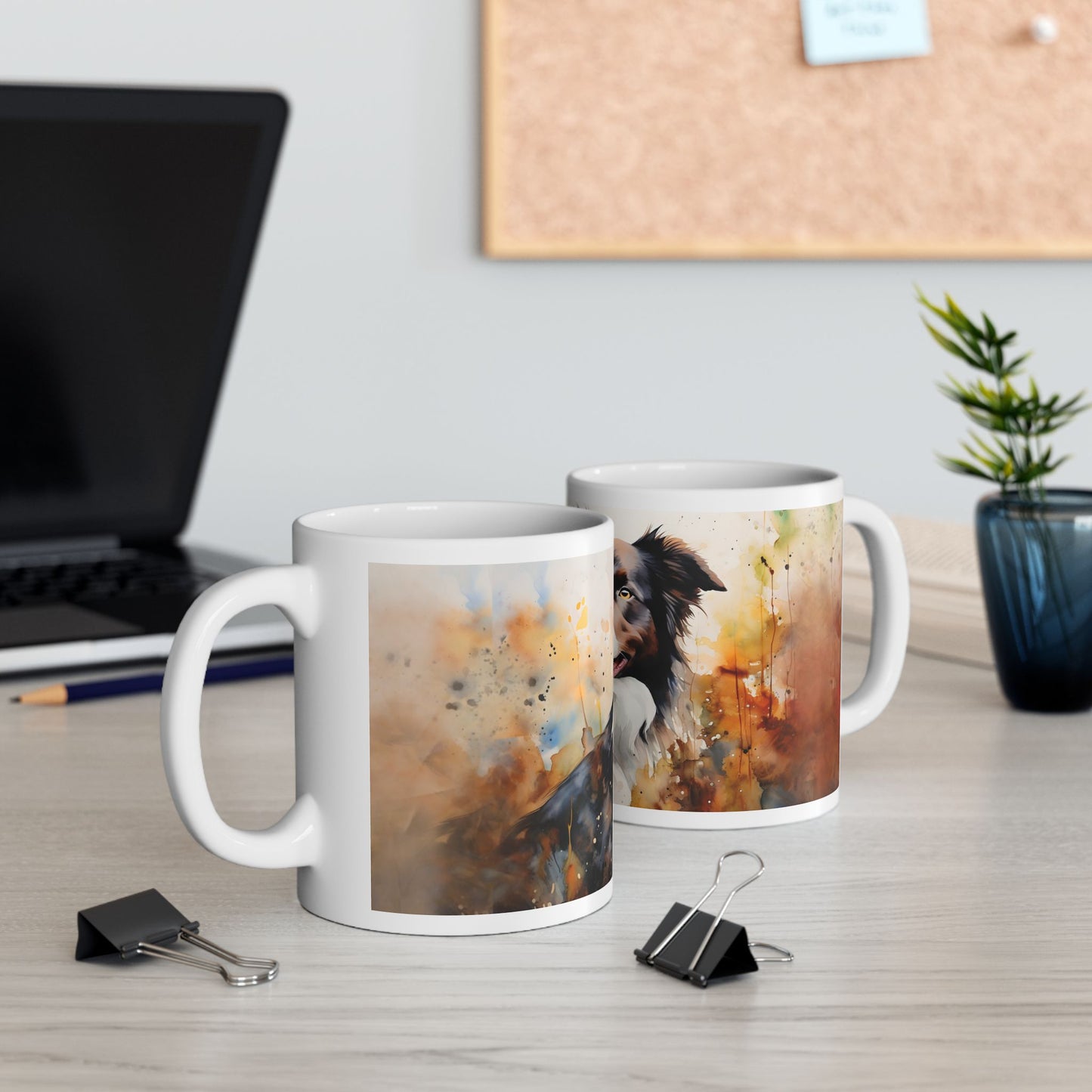 🐾 Watercolor Border Collie Mug – A Stunning Tribute to Your Loyal Companion! 🌸