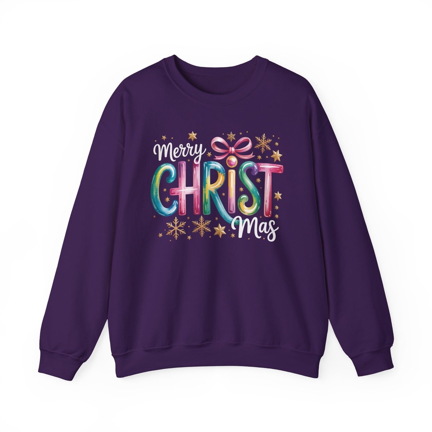 🎄🌈 Merry Christmas Rainbow Sweatshirt – Colorful Holiday Cheer ✨