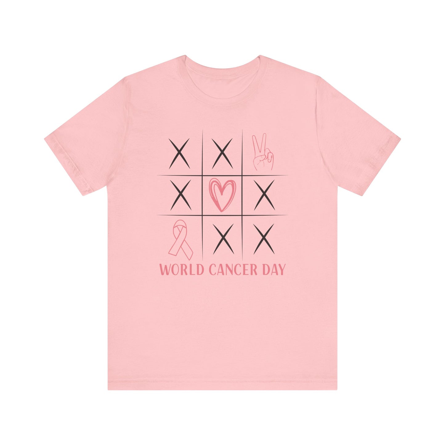 🎗️ World Cancer Day Awareness T-Shirt – Peace, Love & Hope 💕