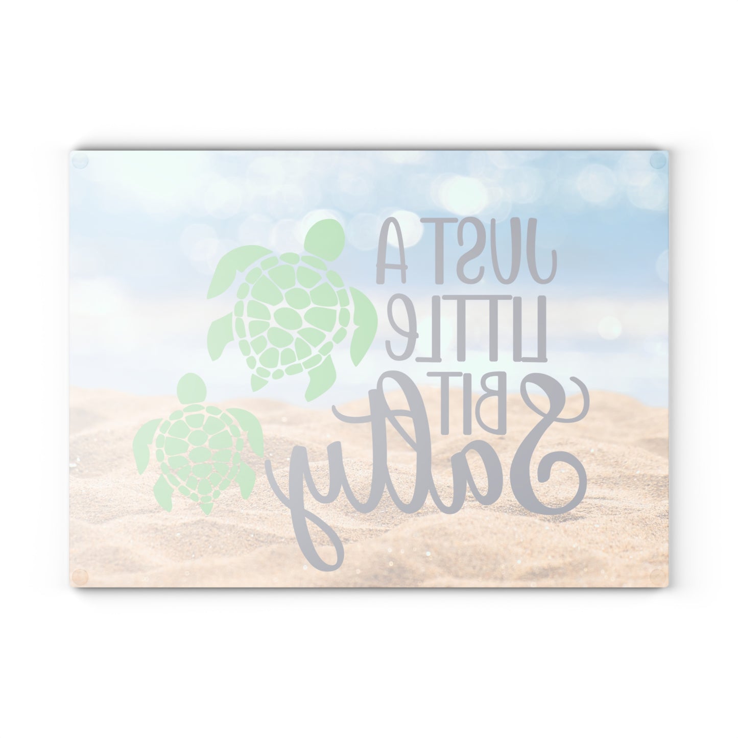 Just a Little Bit Salty Glass Cutting Board – Sea Turtle Beach Design