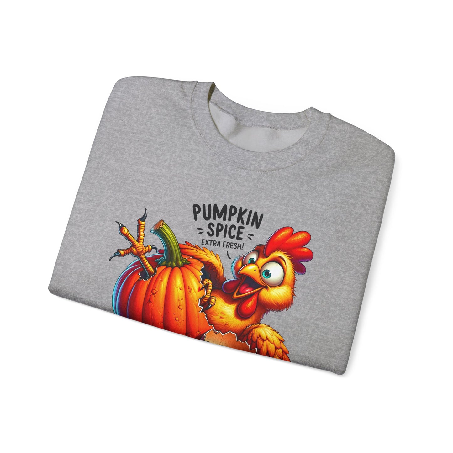 🎃🐔 Pumpkin Spice Chicken Sweatshirt – Funny Fall Extra Fresh Design 🍂