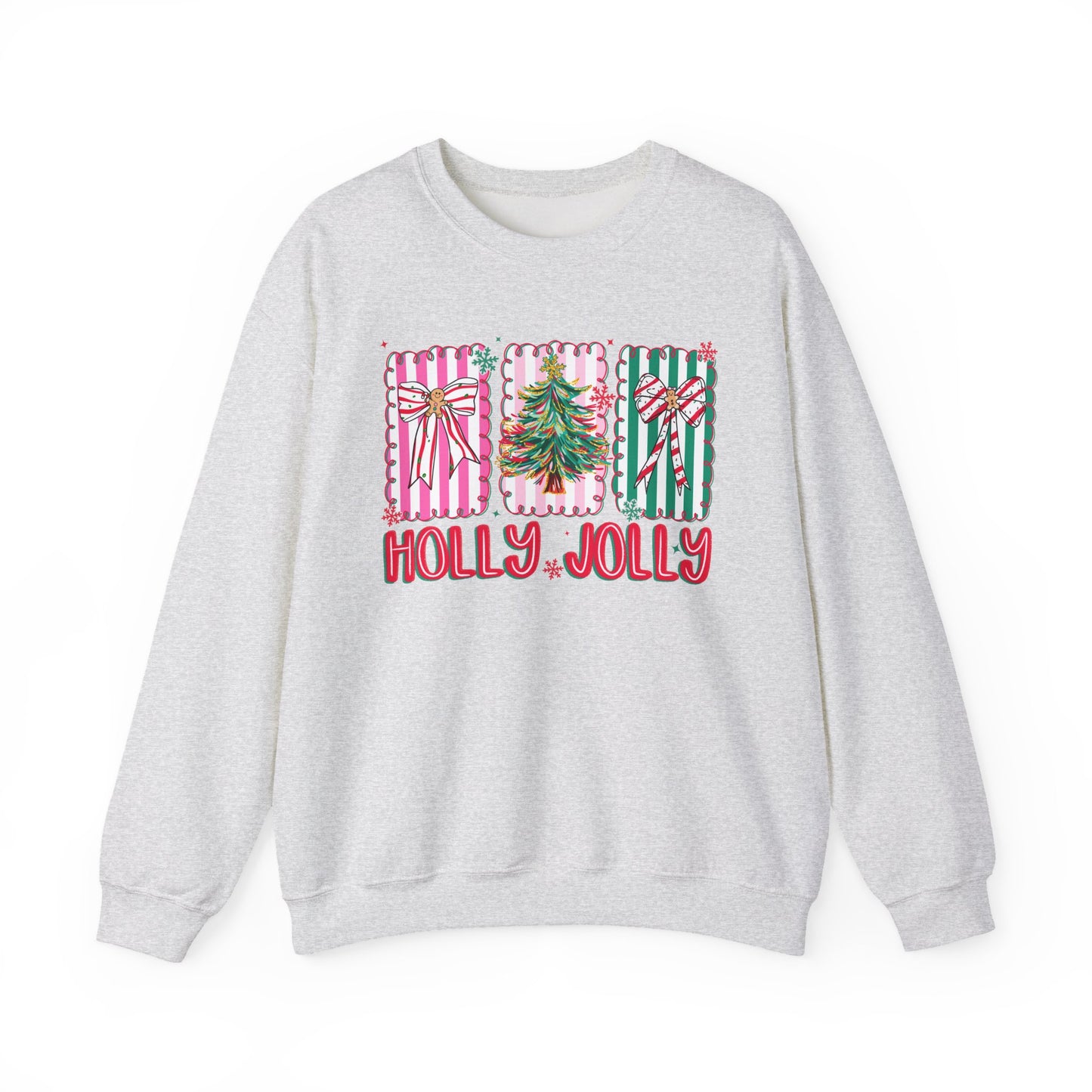 🎀✨ Holly Jolly Retro Sweatshirt – Festive Bows & Christmas Cheer
