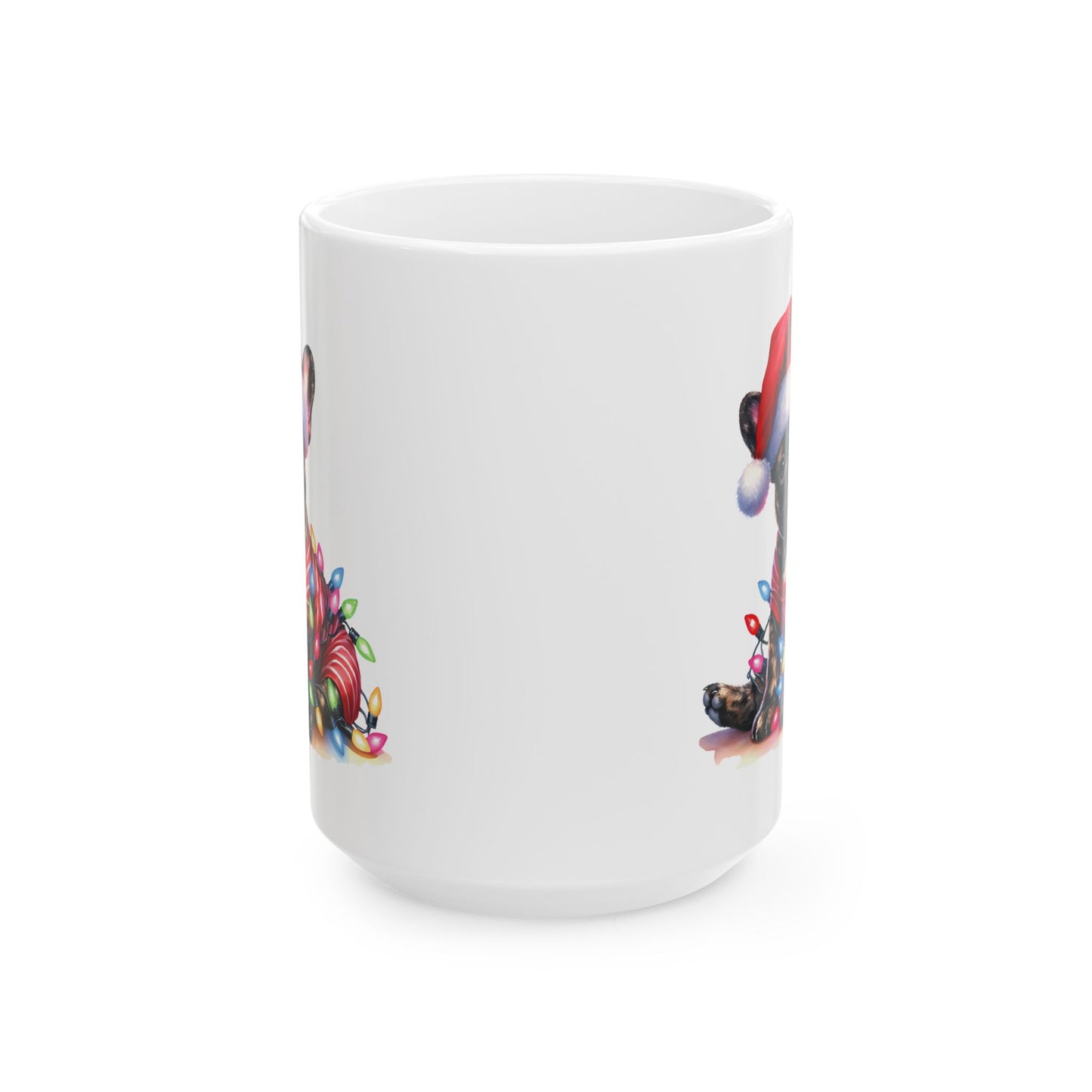 🎄 French Bulldog Christmas Lights Mug – Holiday Mischief, Frenchie Style! 🐶☕