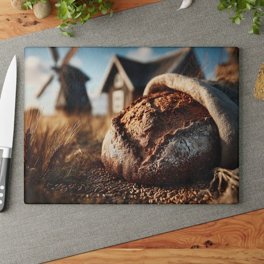 🍞🌾 Rustic Artisan Bread Cutting Board – Farmhouse Charm Meets Everyday Functionality 🌻