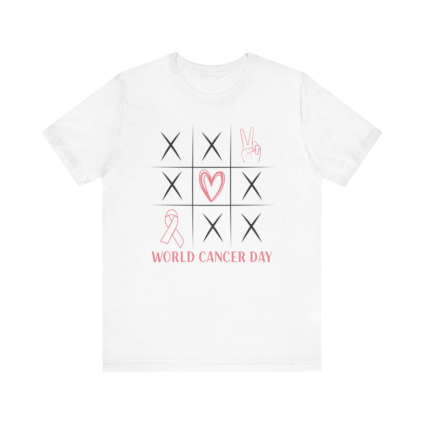 🎗️ World Cancer Day Awareness T-Shirt – Peace, Love & Hope 💕