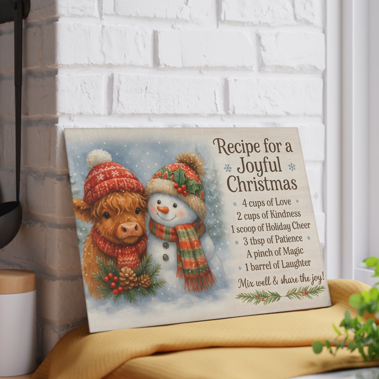 🎄✨ Recipe for a Joyful Christmas Cutting Board – Festive Holiday Charm for Your Kitchen ❄️☕