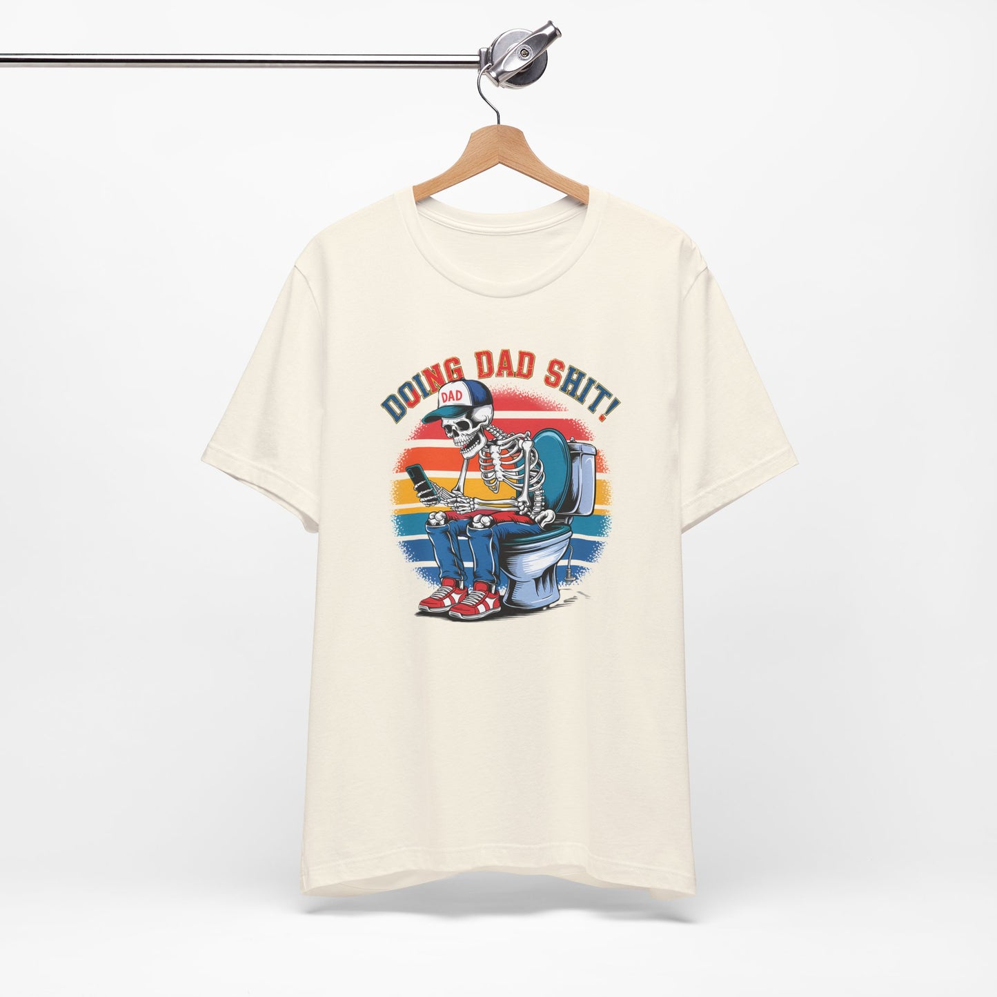 🧻 HACIENDO CABRAS DE PAPÁ | Camiseta gráfica divertida con esqueleto en el inodoro