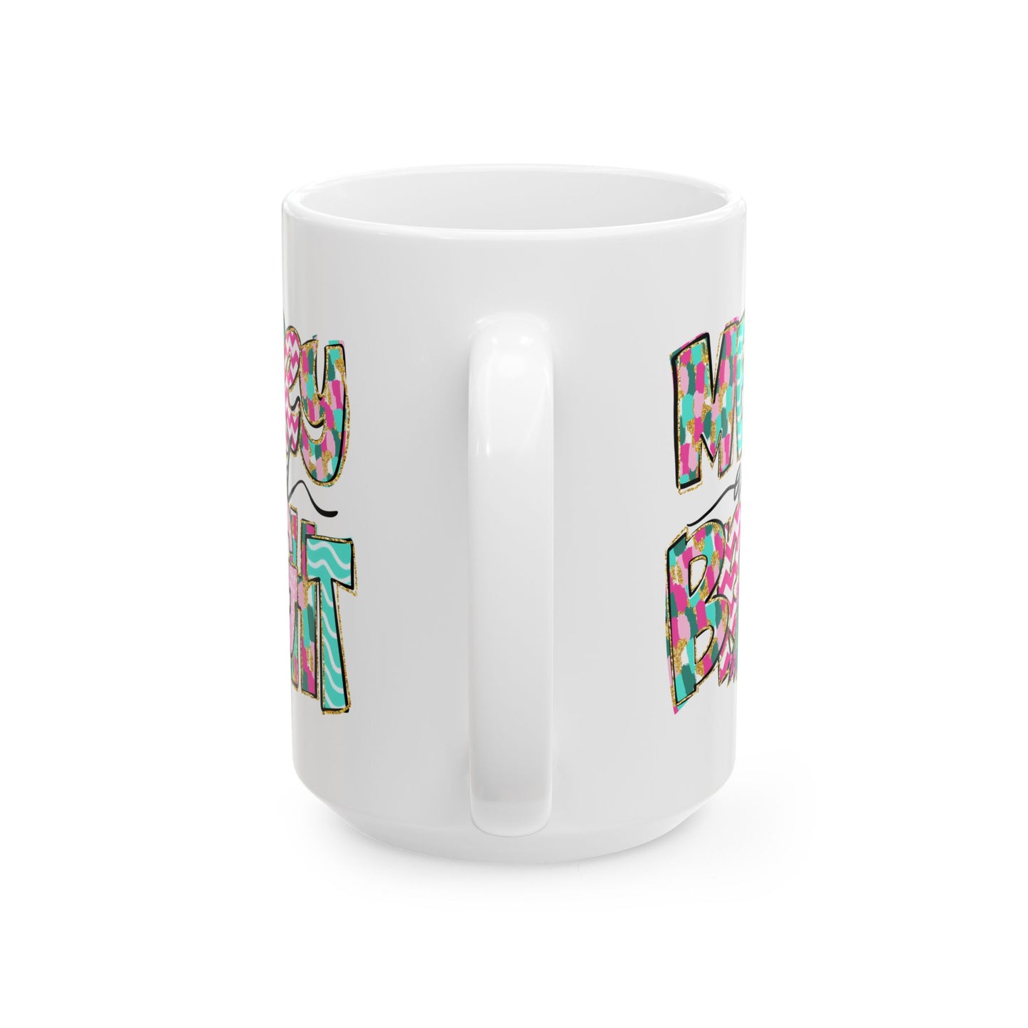 ☕ Merry and Bright Mug – Whimsical Colors & Holiday Cheer in Every Sip 🎄💖