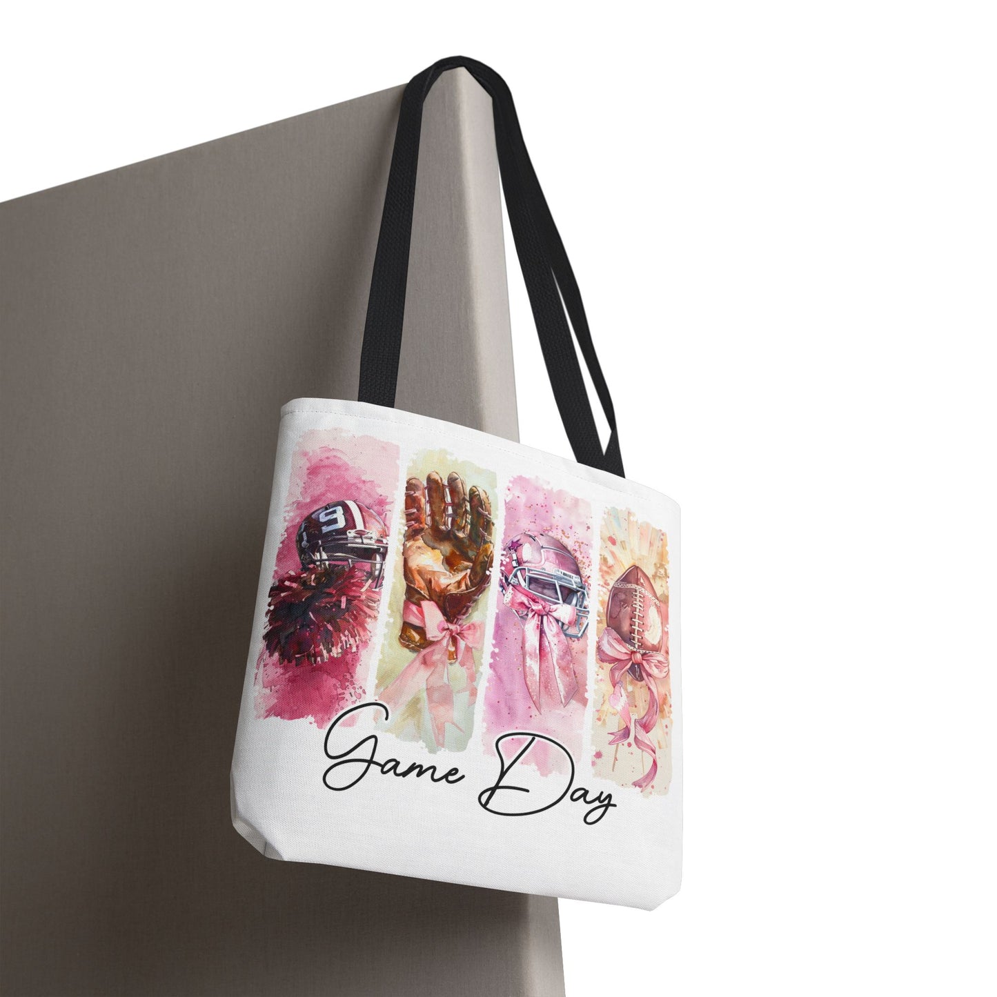 🏈 Game Day Pink Ribbon Tote Bag – Football & Pink Power 💖👜