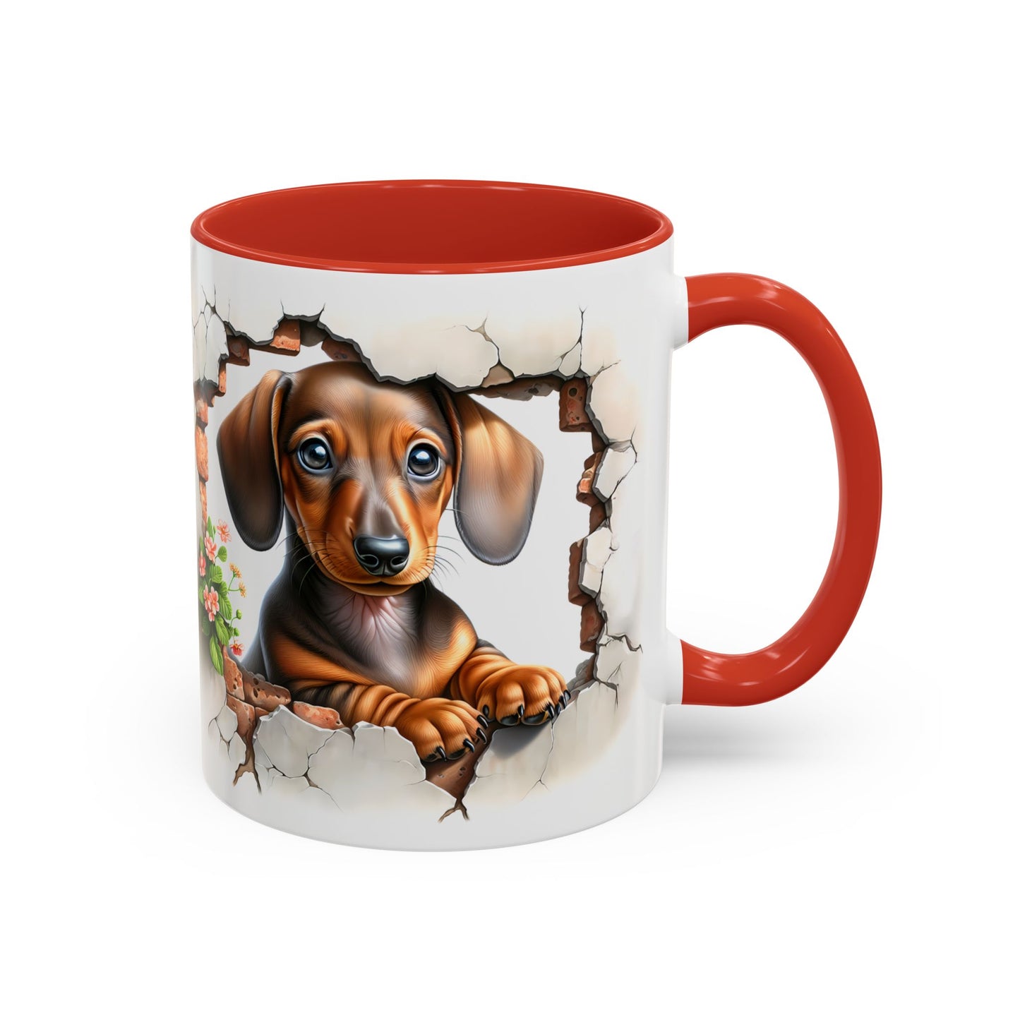 🐾🌭 Dachshund Puppy Accent Mug – Adorable Doxie Coffee Cup ☕❤️