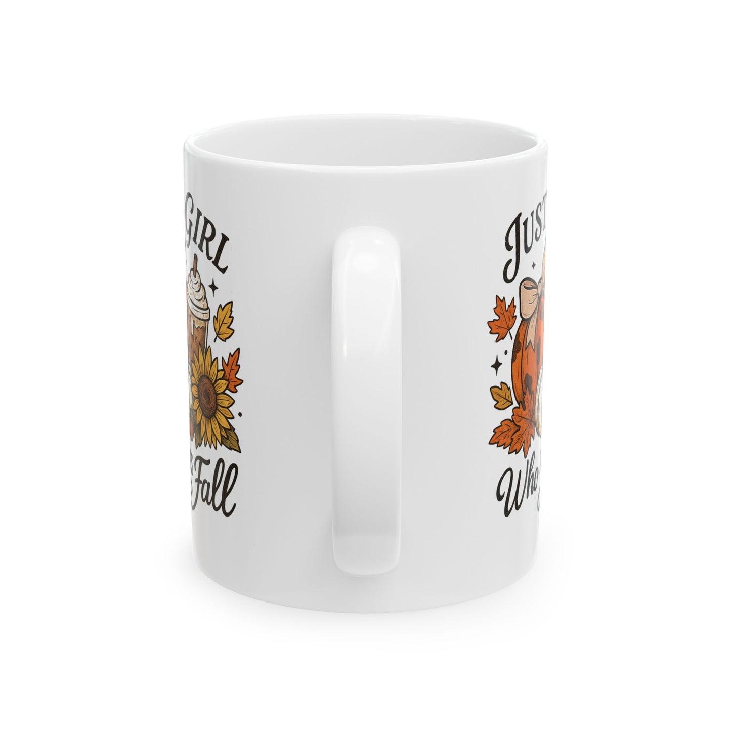 🍂🎃 Just a Girl Who Loves Fall – Cozy Autumn Ceramic Cup ✨☕