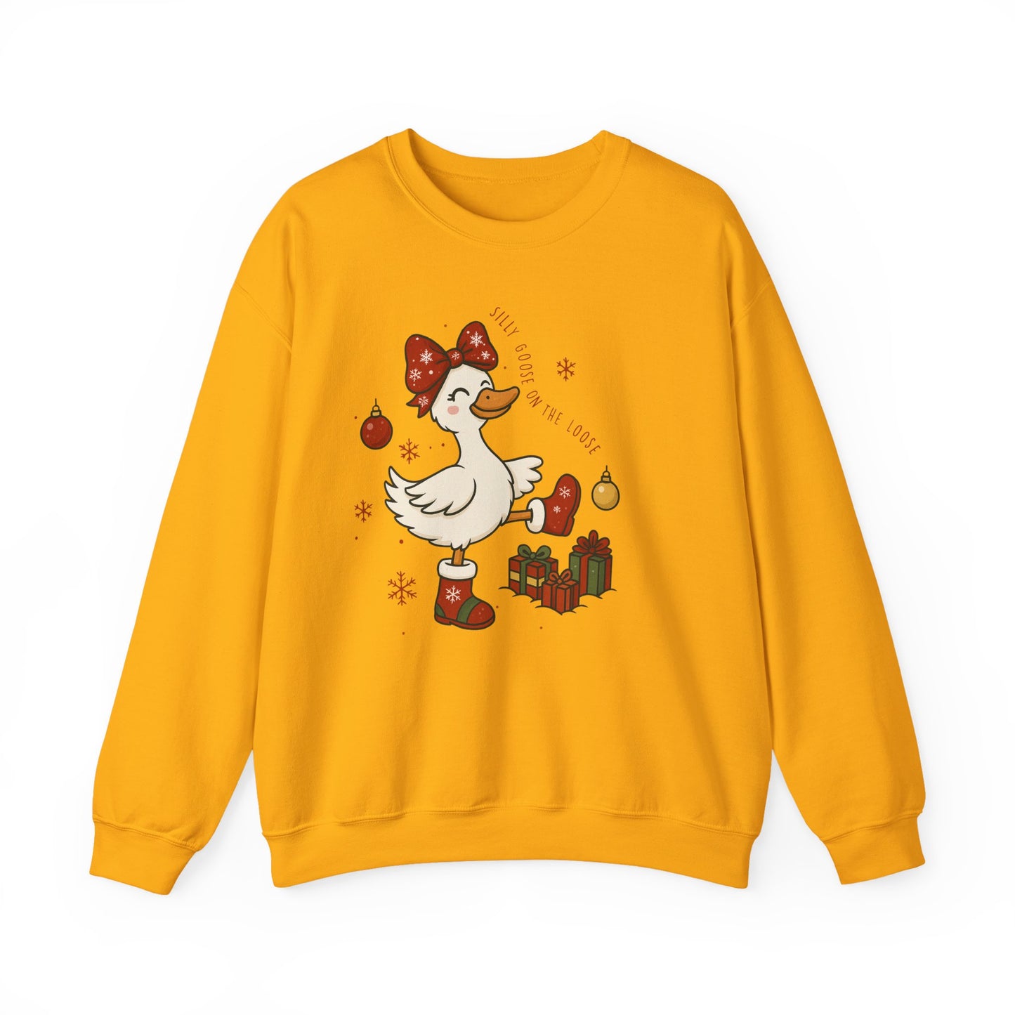 🪿🎁 Silly Goose on the Loose Sweatshirt – Whimsical Holiday Cheer ❄️✨
