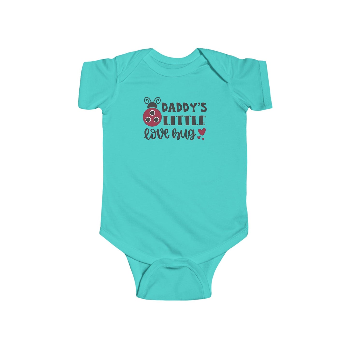 Daddy’s Little Lovebug Baby Onesie – Cute Ladybug Bodysuit with Hearts