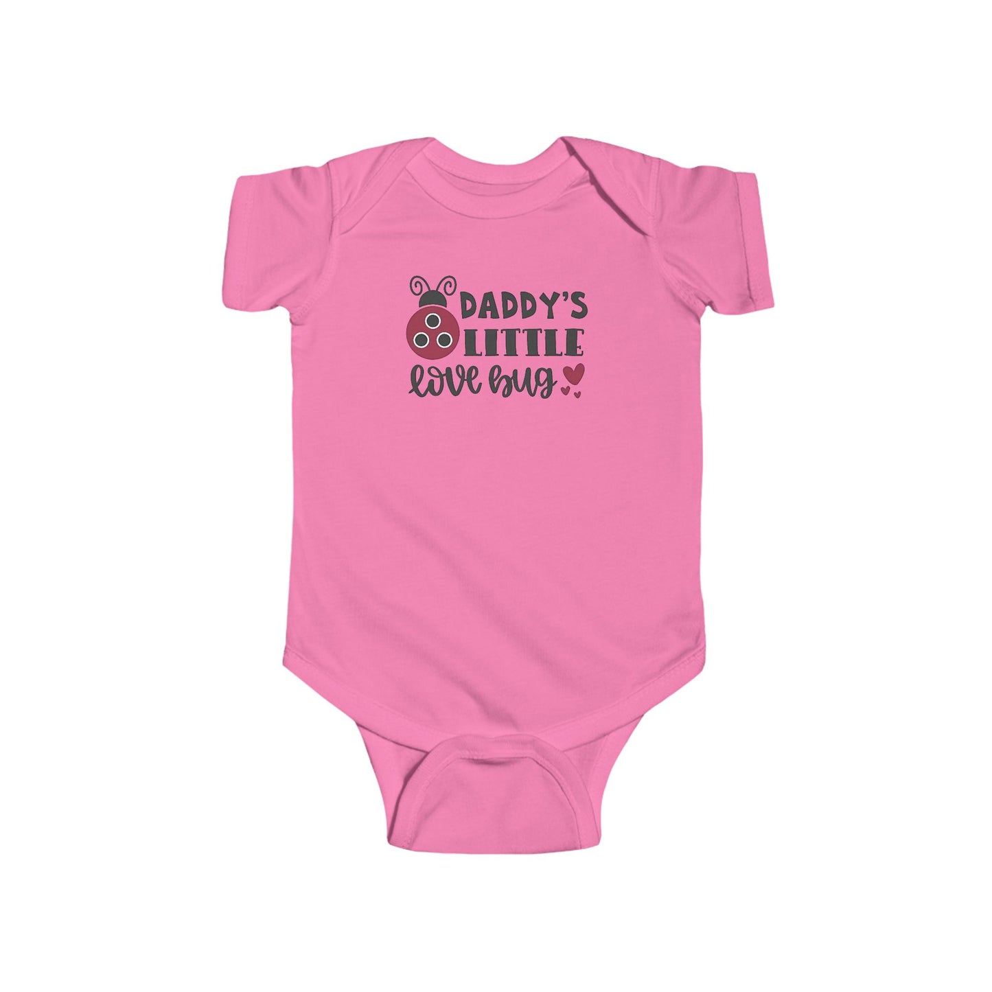 Daddy’s Little Lovebug Baby Onesie – Cute Ladybug Bodysuit with Hearts