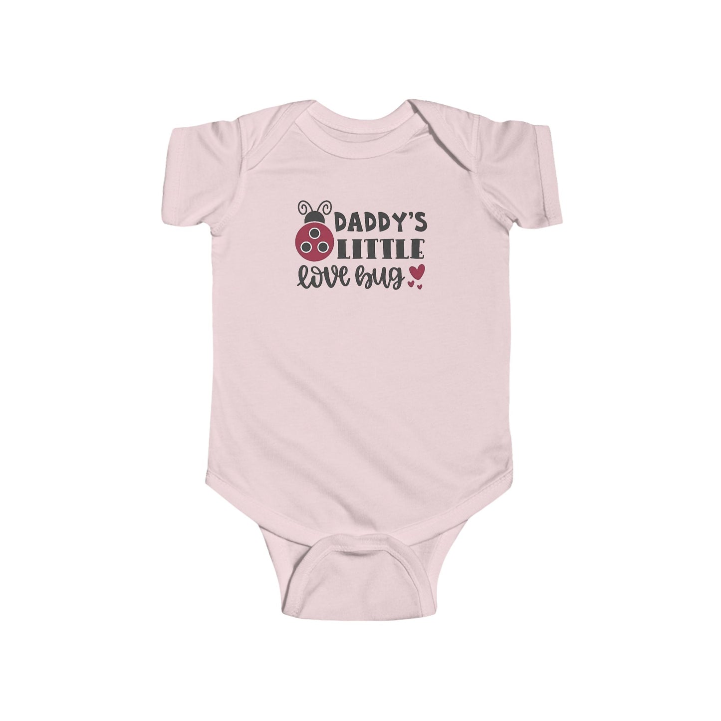Daddy’s Little Lovebug Baby Onesie – Cute Ladybug Bodysuit with Hearts