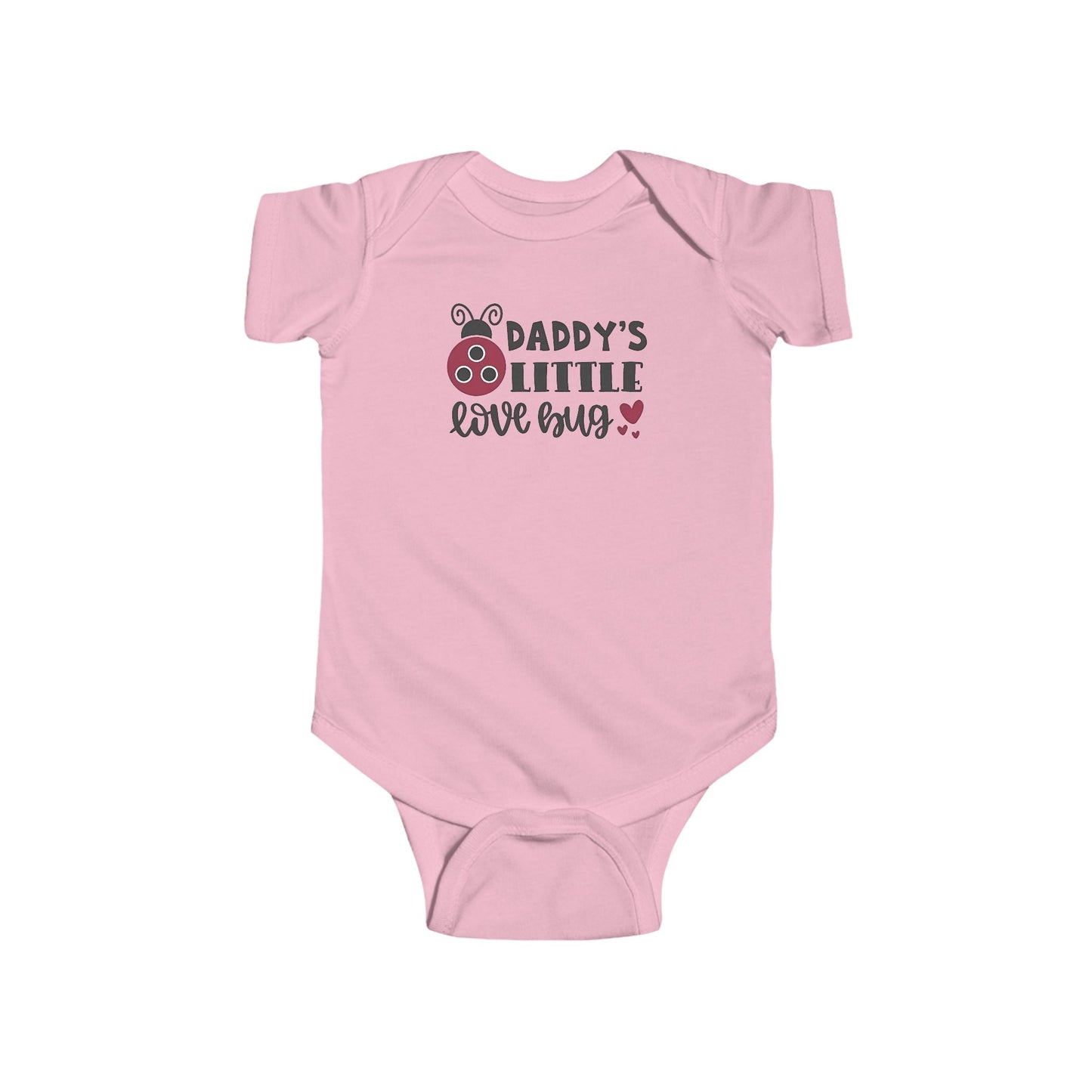 Daddy’s Little Lovebug Baby Onesie – Cute Ladybug Bodysuit with Hearts