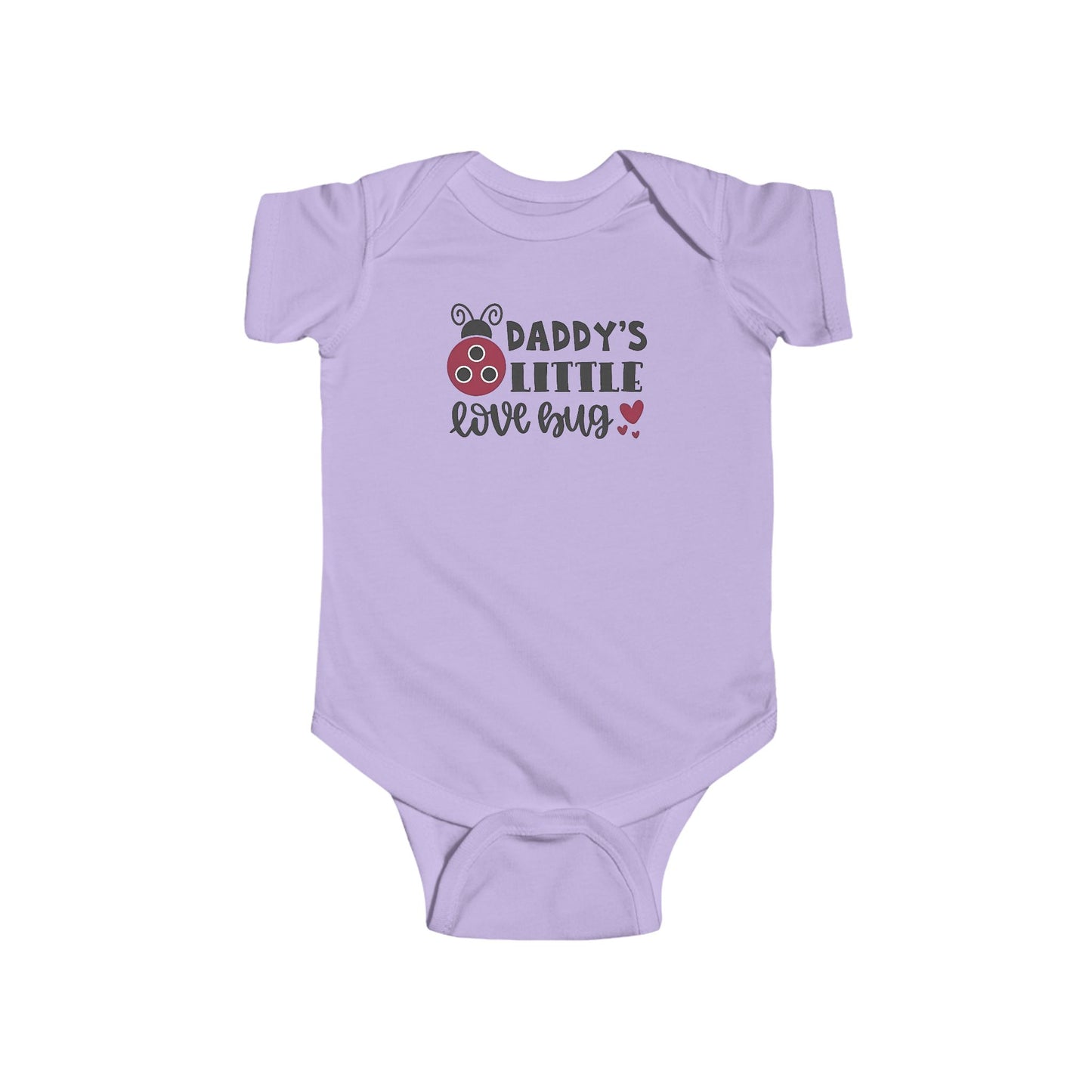 Daddy’s Little Lovebug Baby Onesie – Cute Ladybug Bodysuit with Hearts