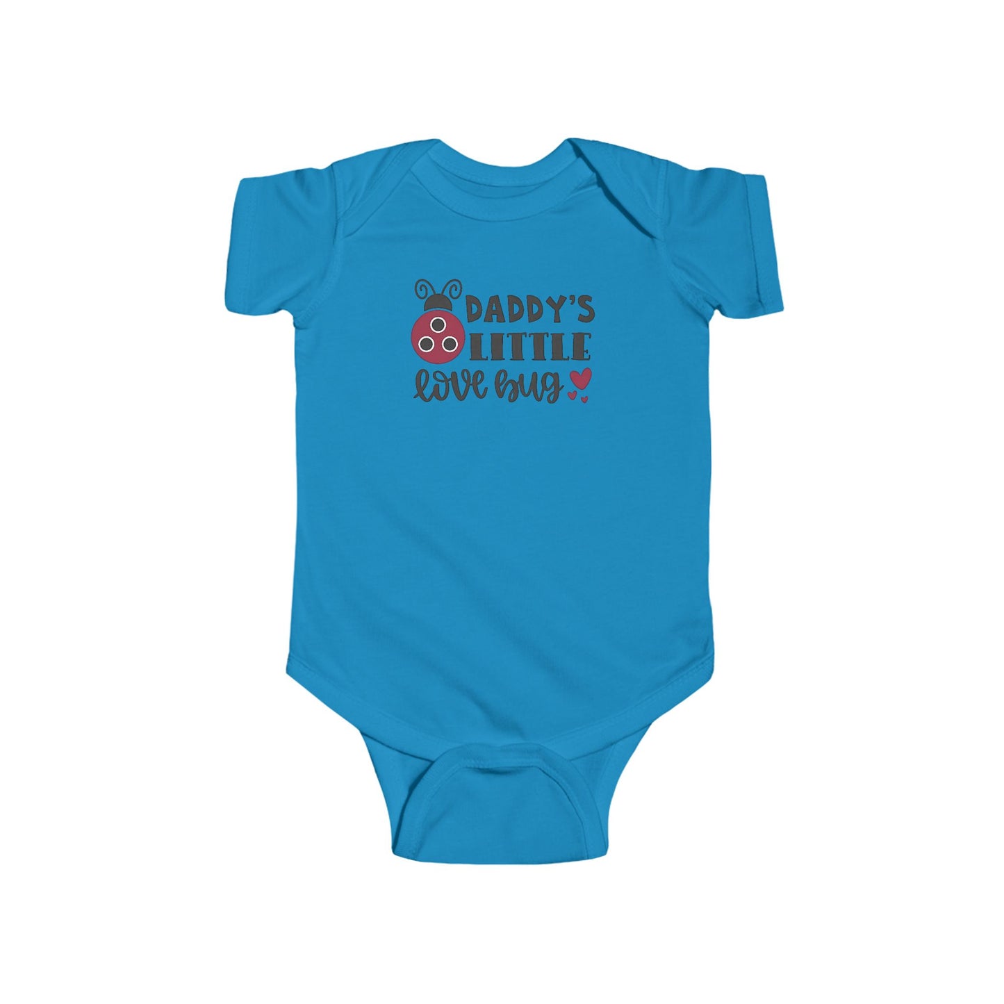 Daddy’s Little Lovebug Baby Onesie – Cute Ladybug Bodysuit with Hearts