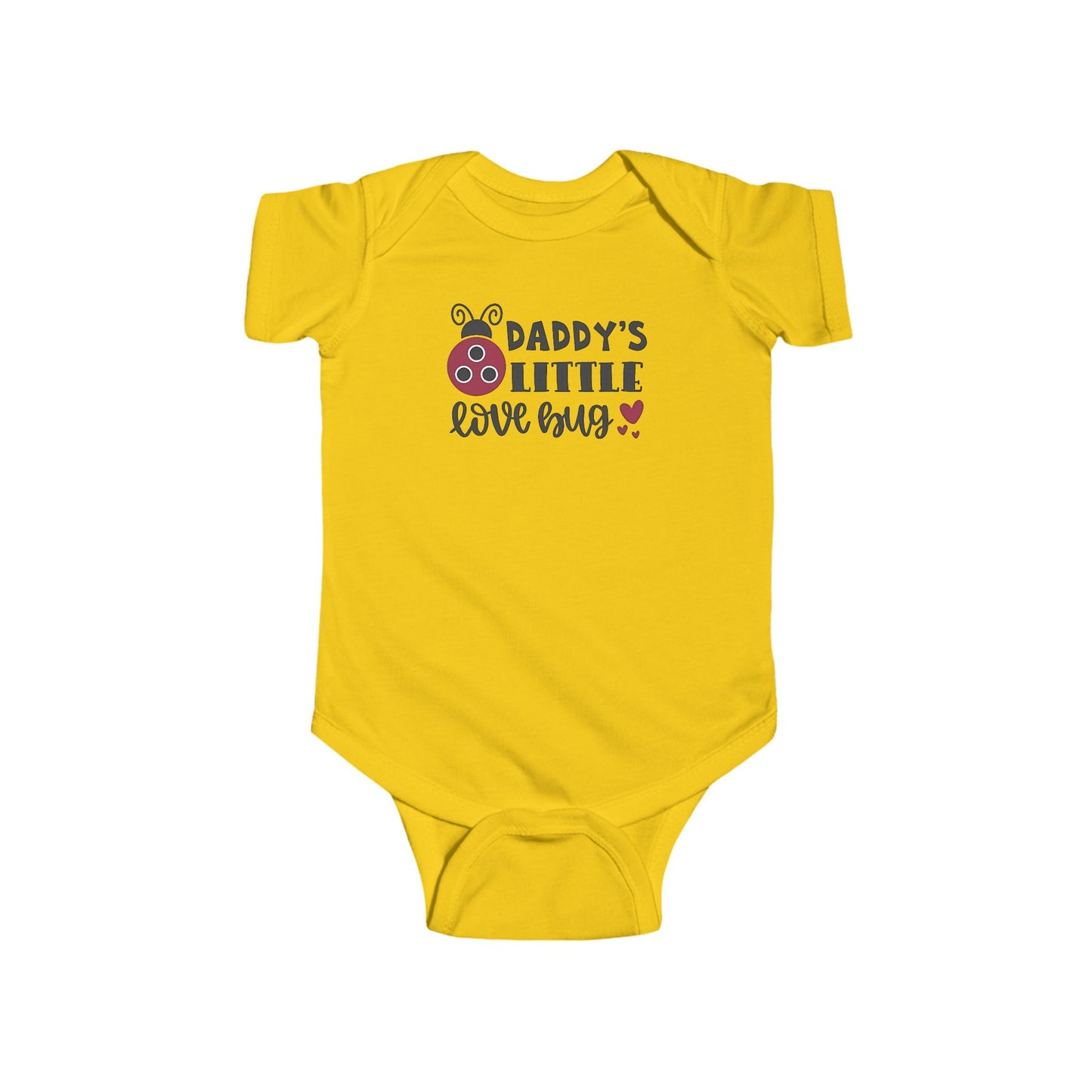 Daddy’s Little Lovebug Baby Onesie – Cute Ladybug Bodysuit with Hearts