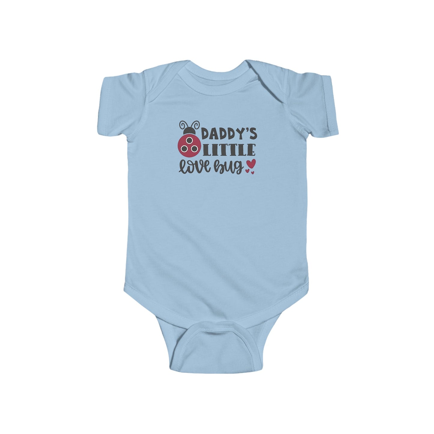 Daddy’s Little Lovebug Baby Onesie – Cute Ladybug Bodysuit with Hearts