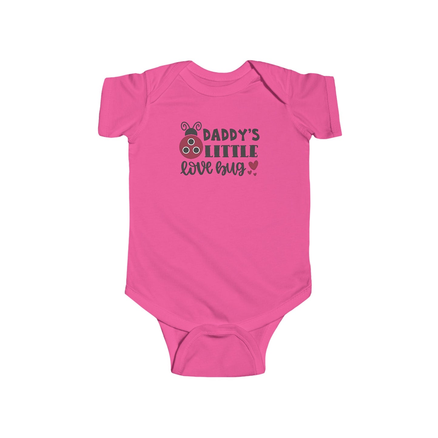 Daddy’s Little Lovebug Baby Onesie – Cute Ladybug Bodysuit with Hearts