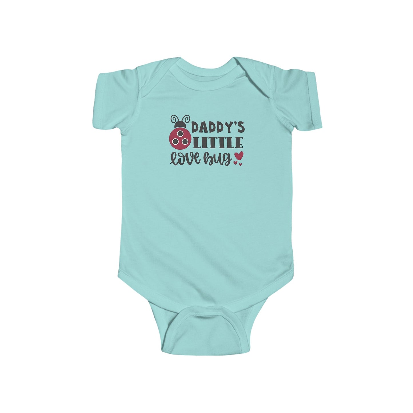 Daddy’s Little Lovebug Baby Onesie – Cute Ladybug Bodysuit with Hearts