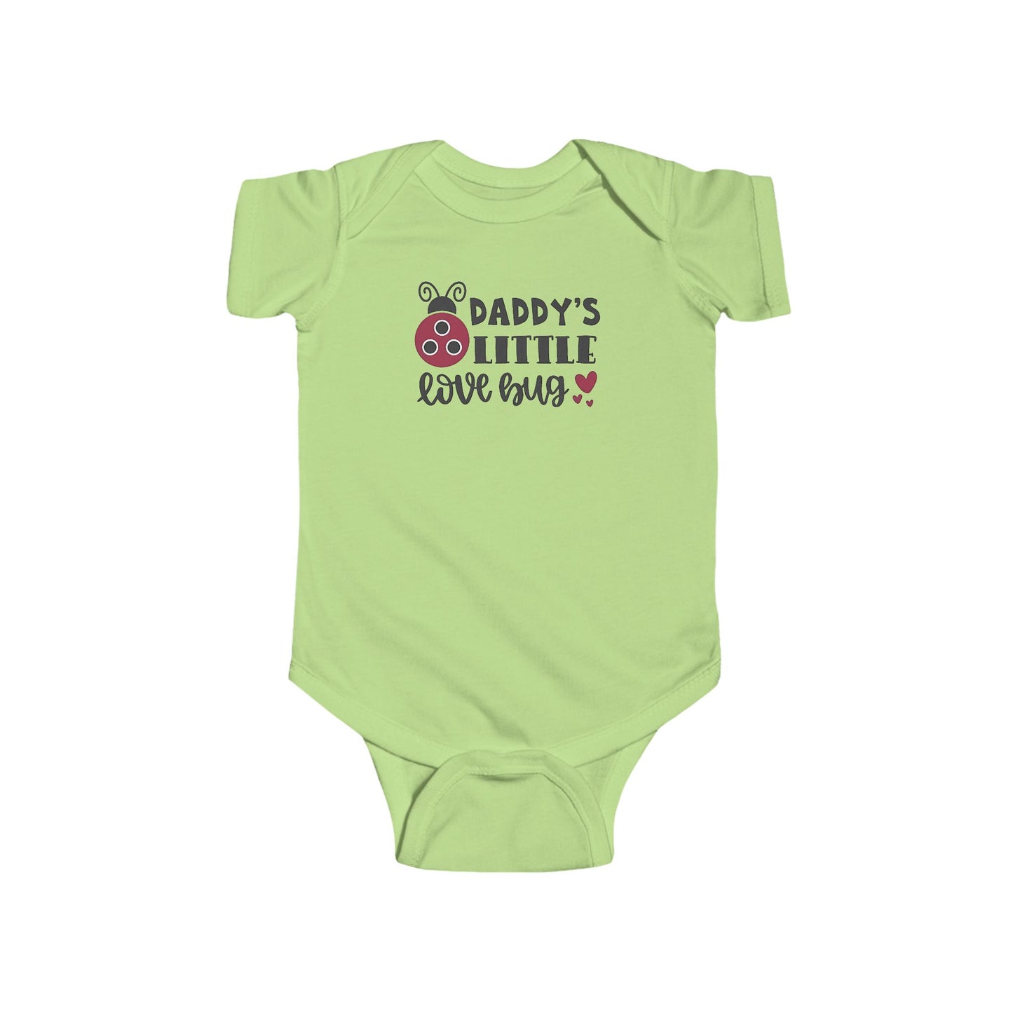 Daddy’s Little Lovebug Baby Onesie – Cute Ladybug Bodysuit with Hearts